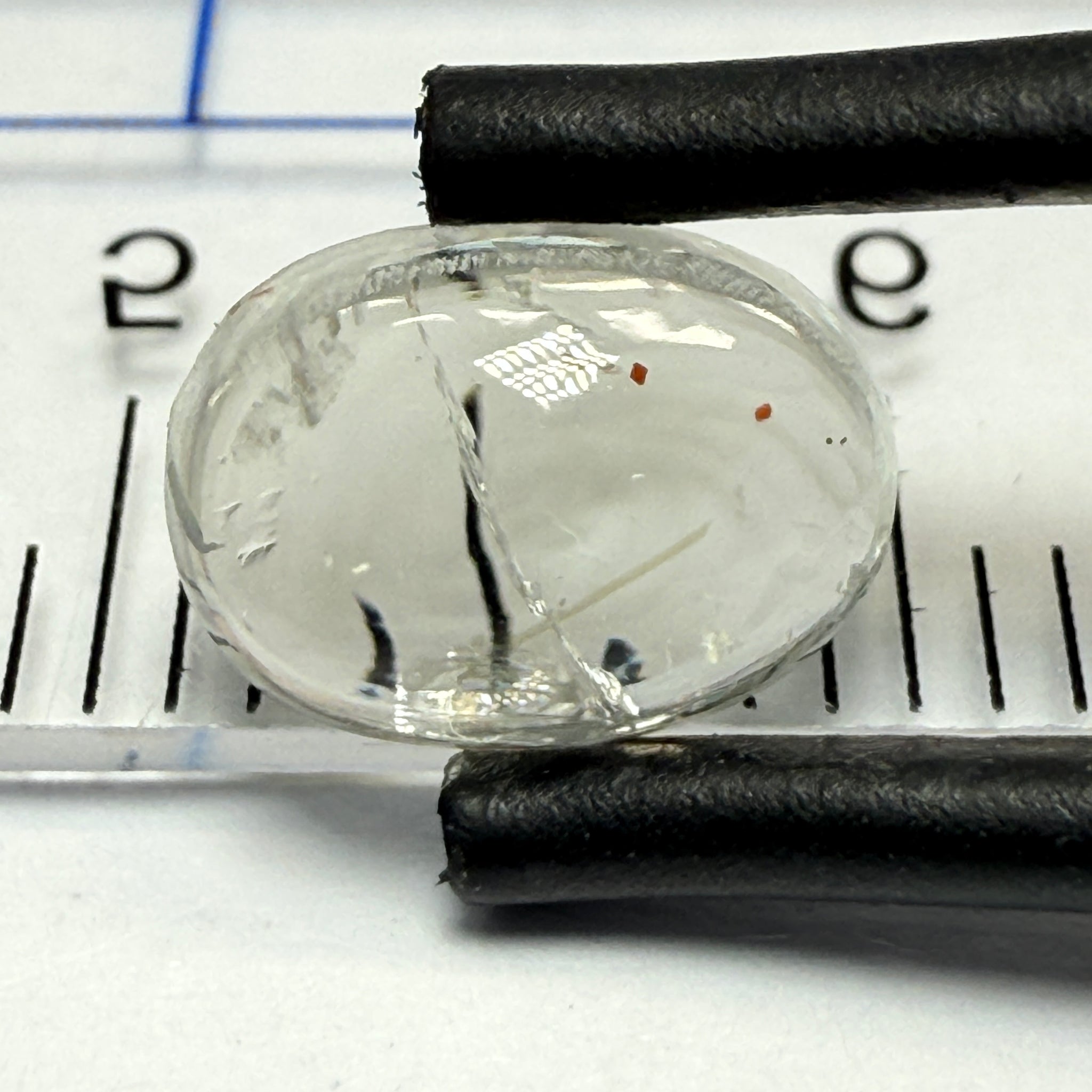 Confetti Sunstone Cabochon, 1.45ct, Tanzania, Untreated Unheated, flat backed