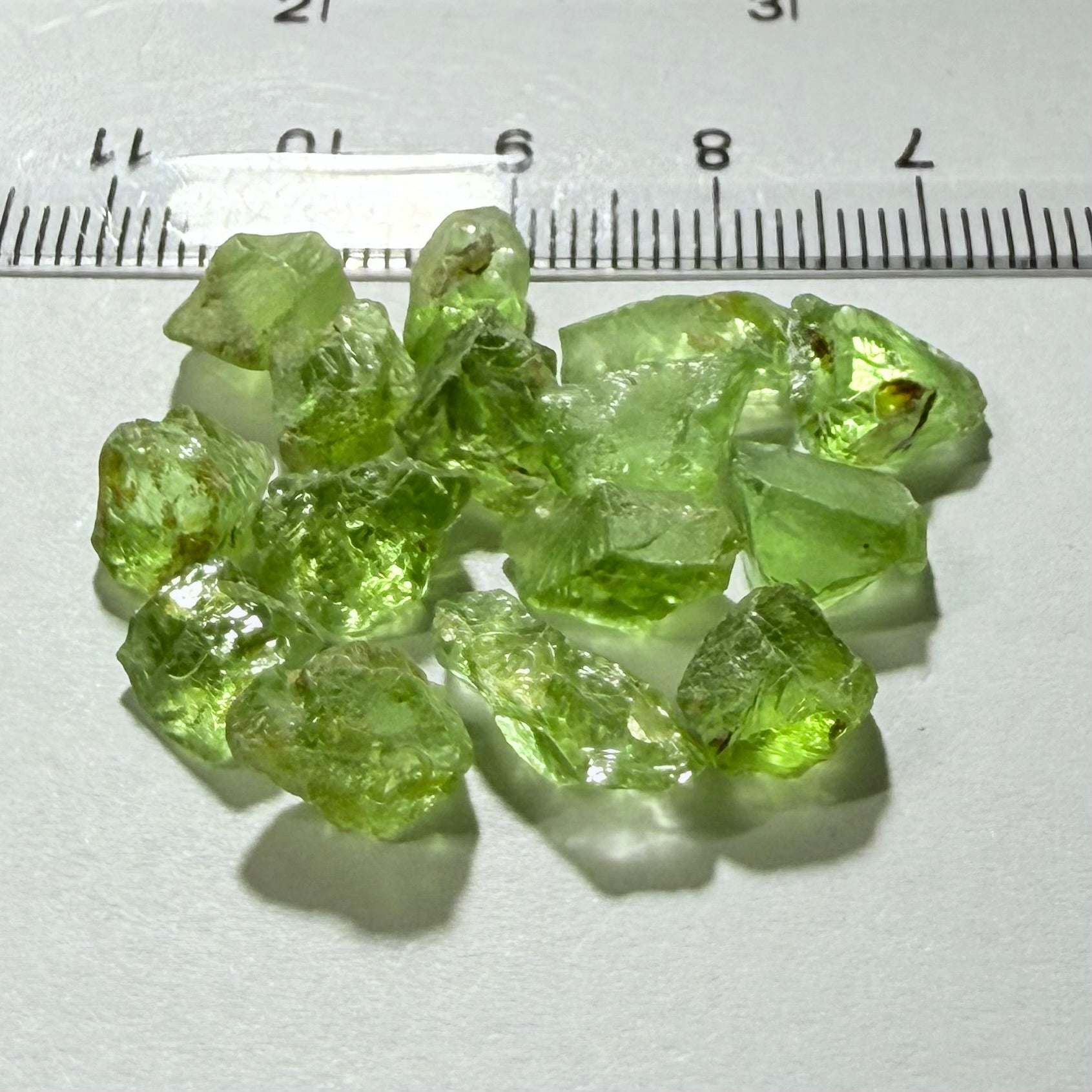 GoGo Peridot Lot, 35.83ct, Mined by the Wa GoGo tribe in Tanzania, Untreated Unheated, Bright Apple Green, 2.02ct-2.88ct, 15pcs, vs-si