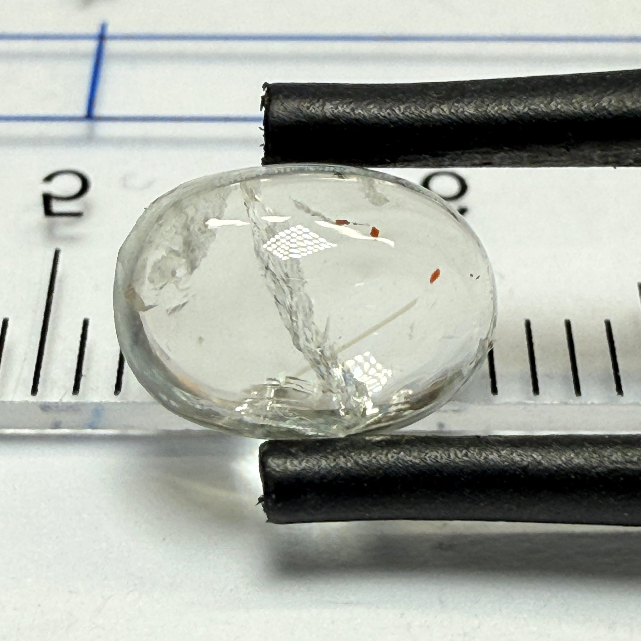 Confetti Sunstone Cabochon, 1.45ct, Tanzania, Untreated Unheated, flat backed