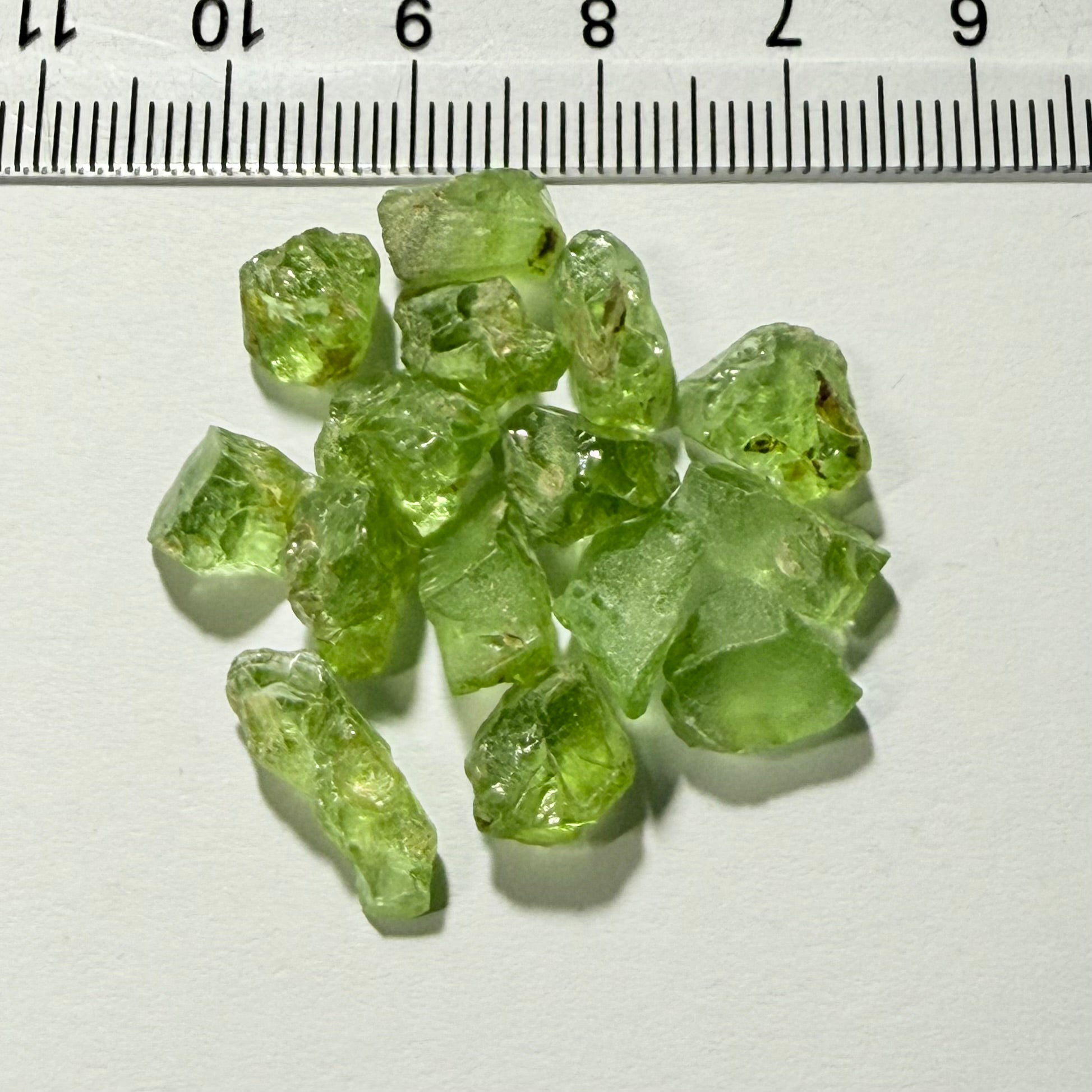 GoGo Peridot Lot, 35.83ct, Mined by the Wa GoGo tribe in Tanzania, Untreated Unheated, Bright Apple Green, 2.02ct-2.88ct, 15pcs, vs-si