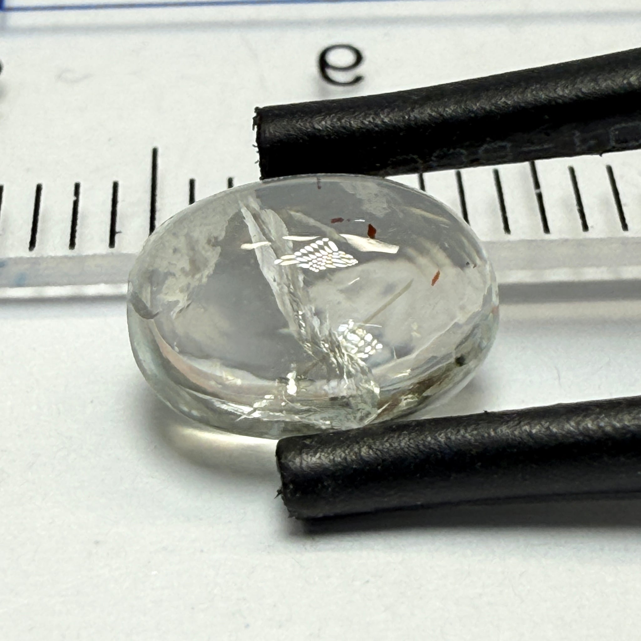 Confetti Sunstone Cabochon, 1.45ct, Tanzania, Untreated Unheated, flat backed