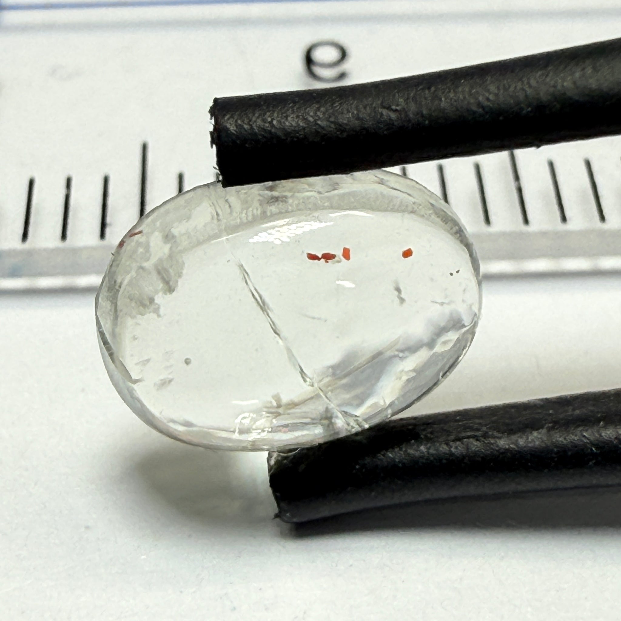 Confetti Sunstone Cabochon, 1.45ct, Tanzania, Untreated Unheated, flat backed