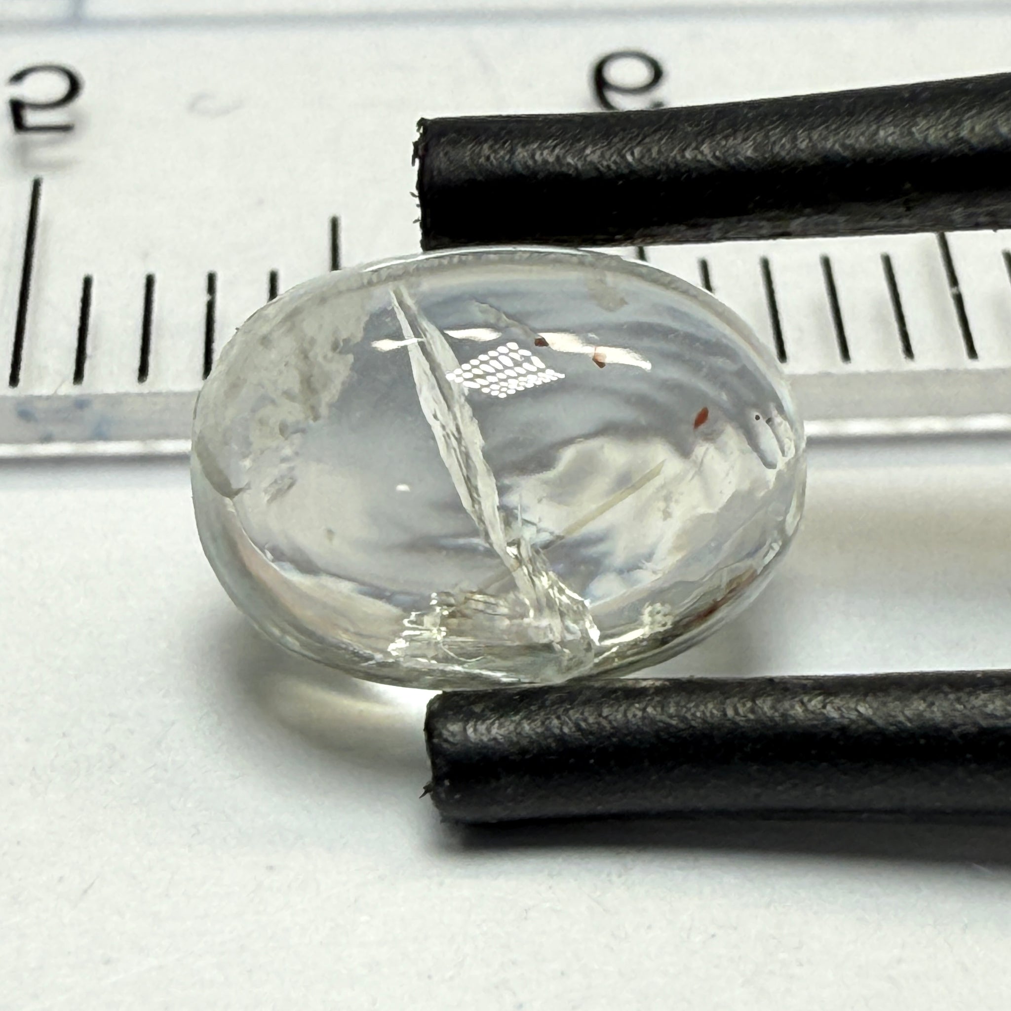 Confetti Sunstone Cabochon, 1.45ct, Tanzania, Untreated Unheated, flat backed