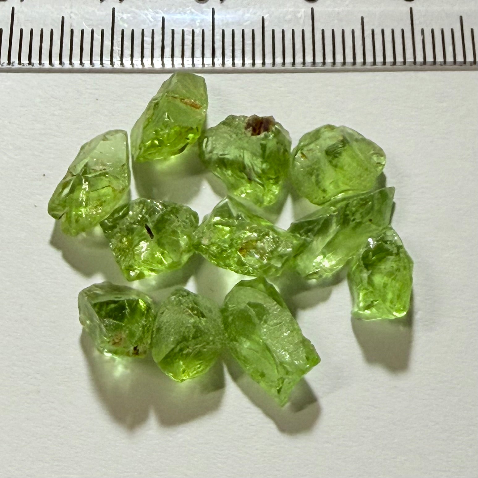 GoGo Peridot Lot, 26.49ct, Mined by the Wa GoGo tribe in Tanzania, Untreated Unheated, Bright Apple Green, 2.02ct-2.81ct, 11pcs, vvs-if