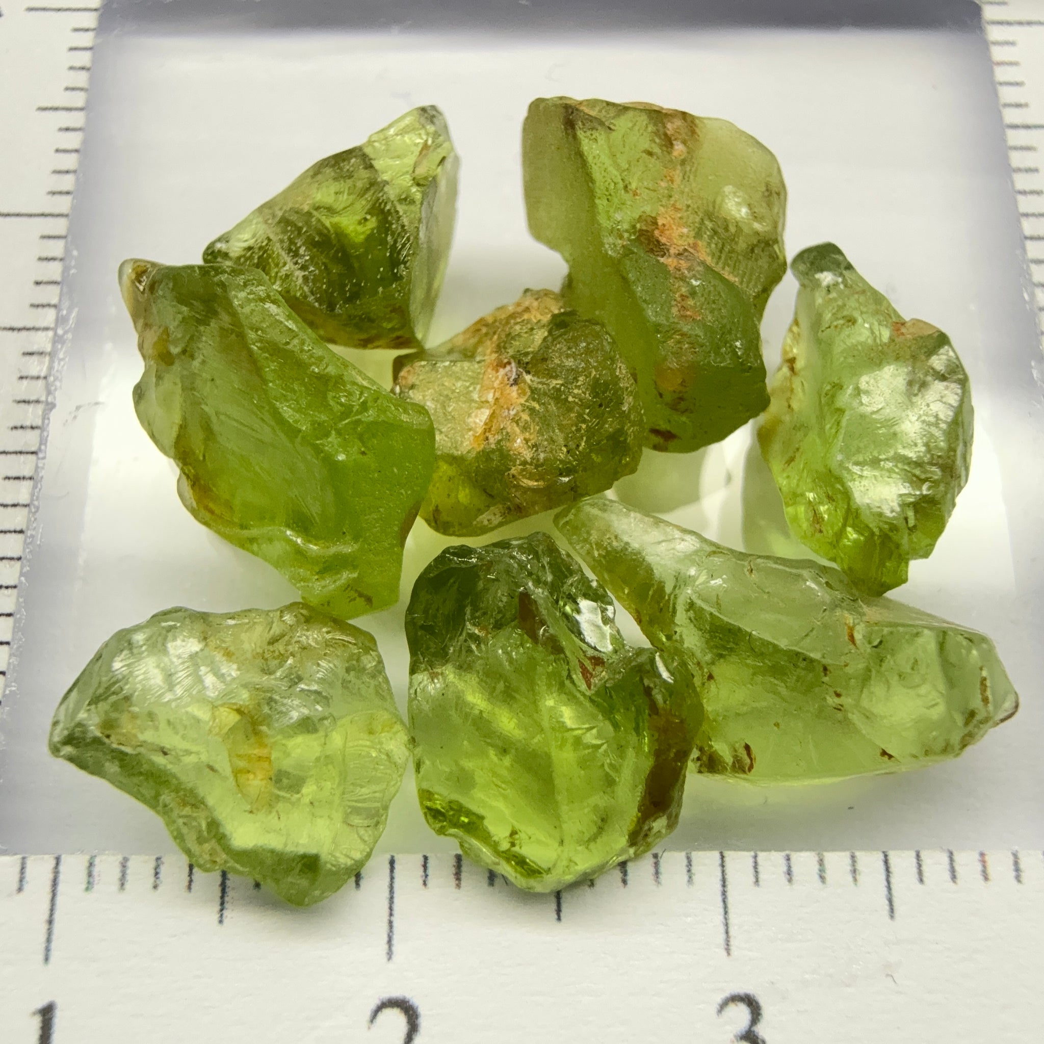 GoGo Peridot Lot, 29.31ct, Mined by the Wa GoGo tribe in Tanzania, Untreated Unheated, Bright Apple Green, 2.92ct-5.49ct, 8pcs, VS-VVS-IF