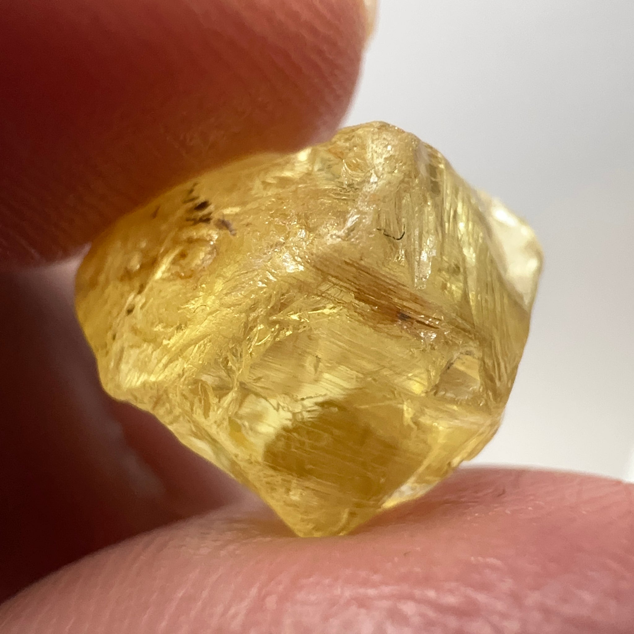 Danburite, 9.87ct, Tanzania, Untreated Unheated, heavily needled