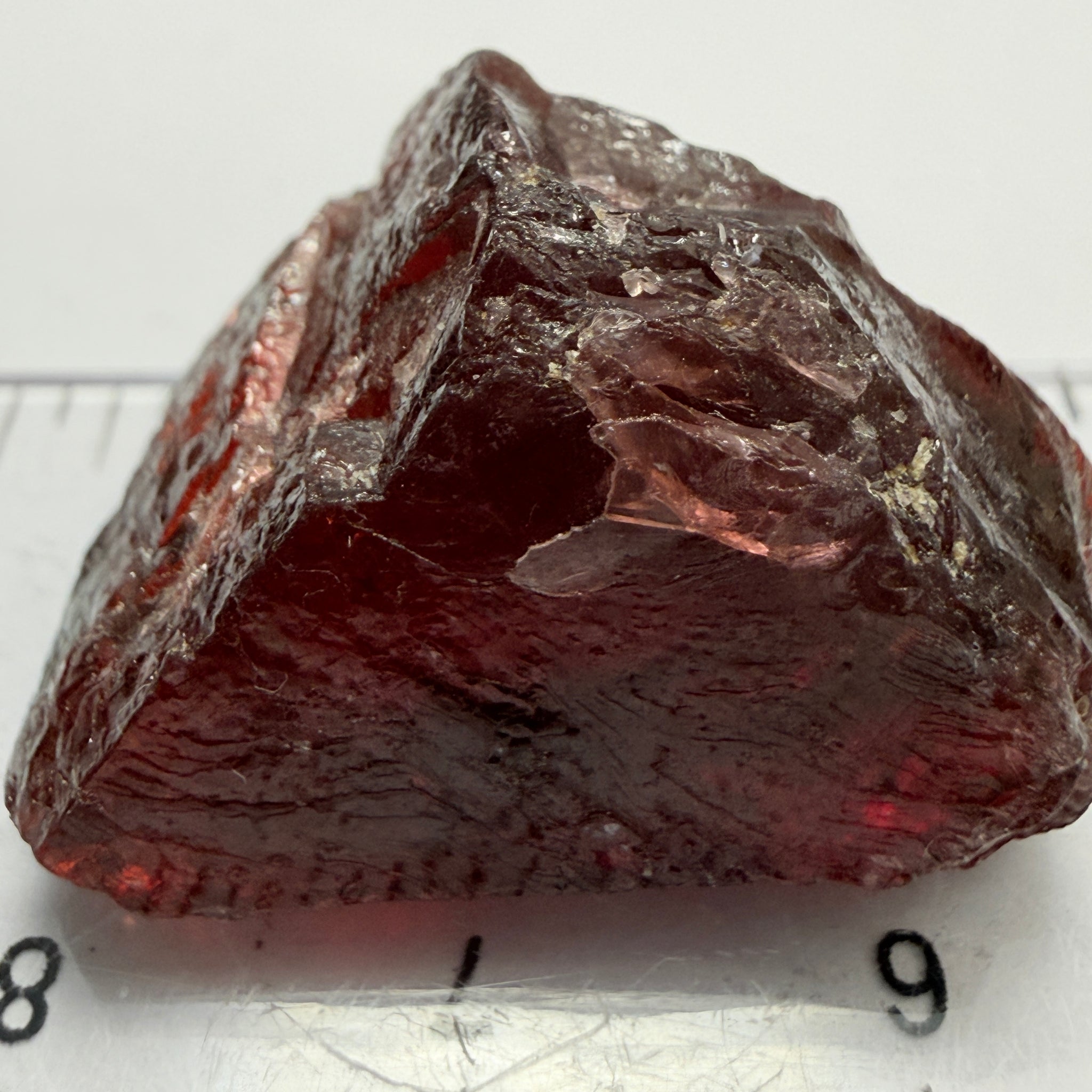 Umba Garnet, 55.15ct, Umba Valley, Tanzania, Untreated Unheated, silky, with faceting portions inside, some work required to slice it up, or use as cabbing rough
