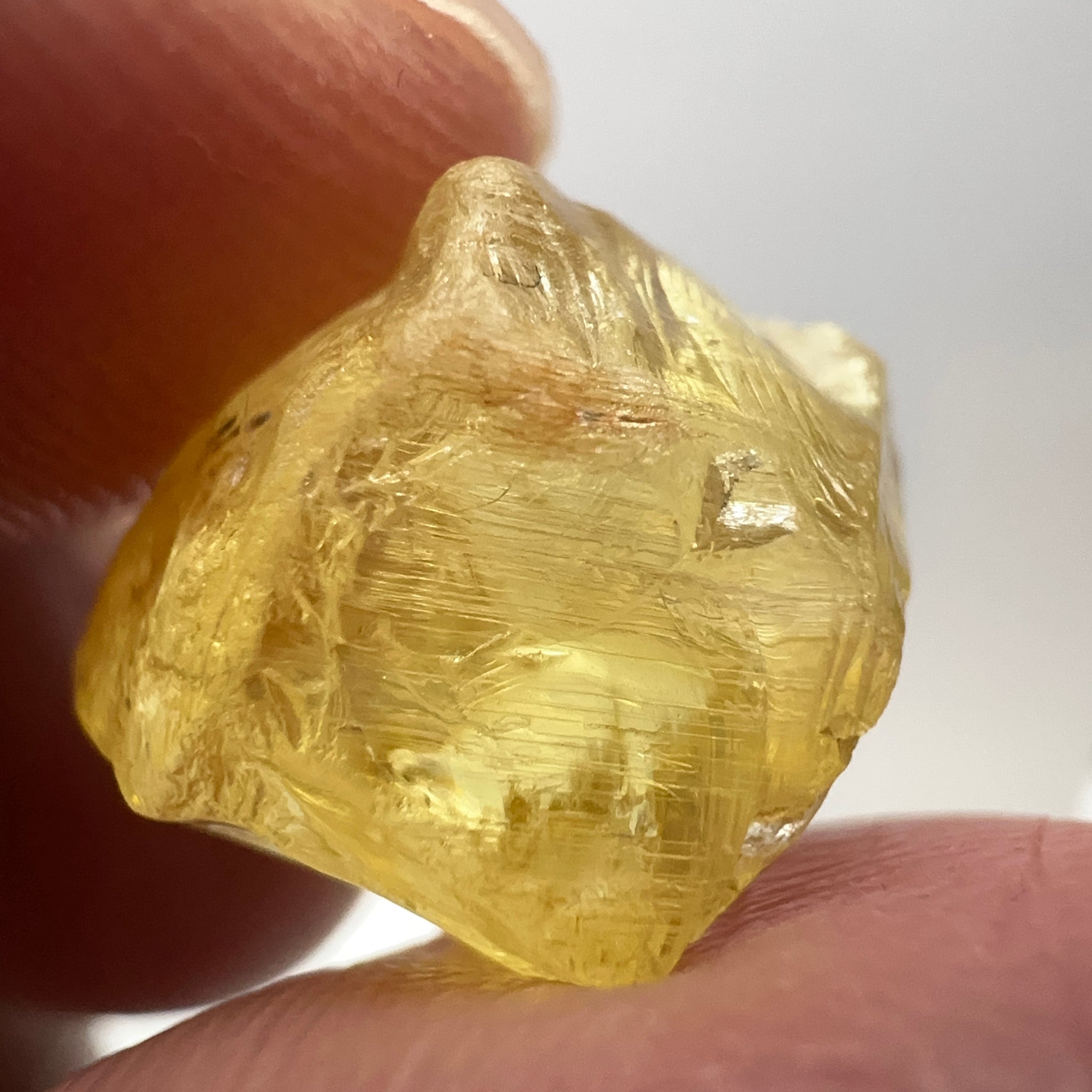 Danburite, 9.87ct, Tanzania, Untreated Unheated, heavily needled