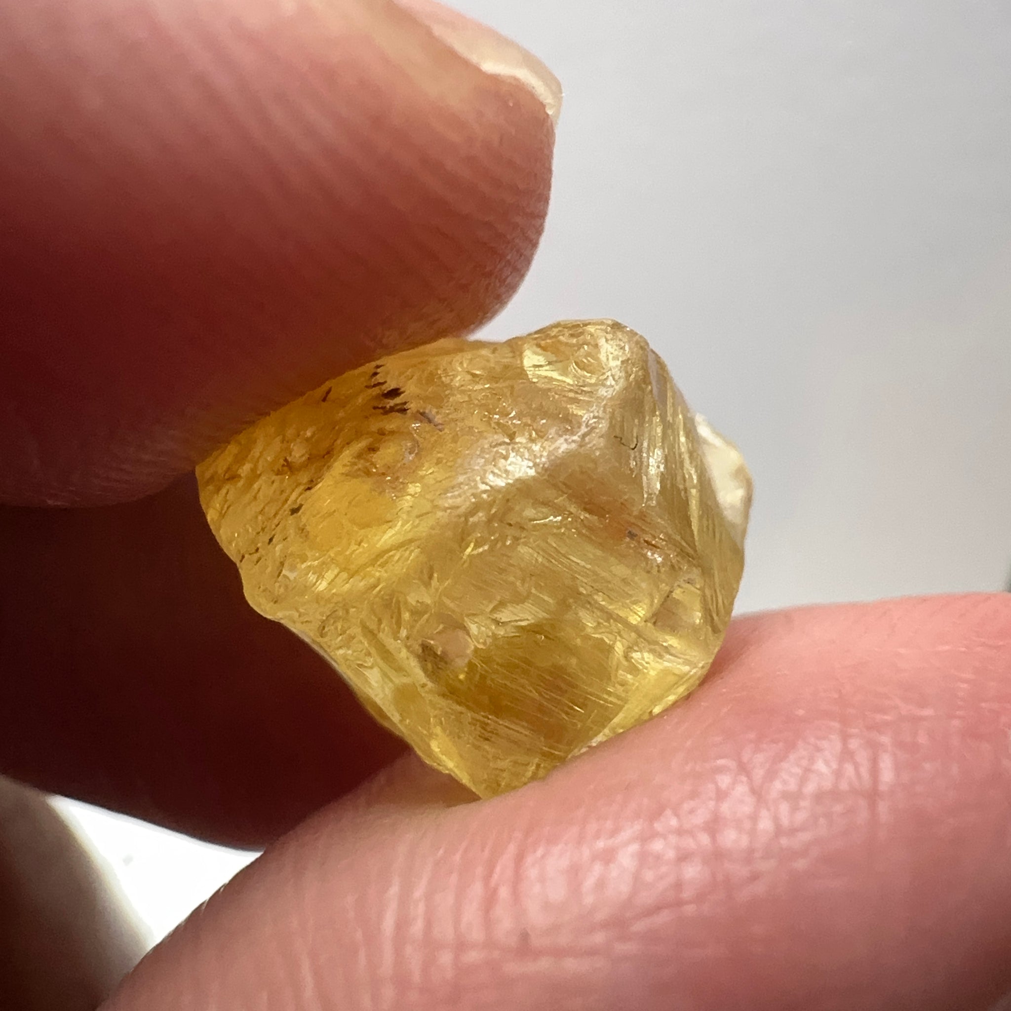 Danburite, 9.87ct, Tanzania, Untreated Unheated, heavily needled