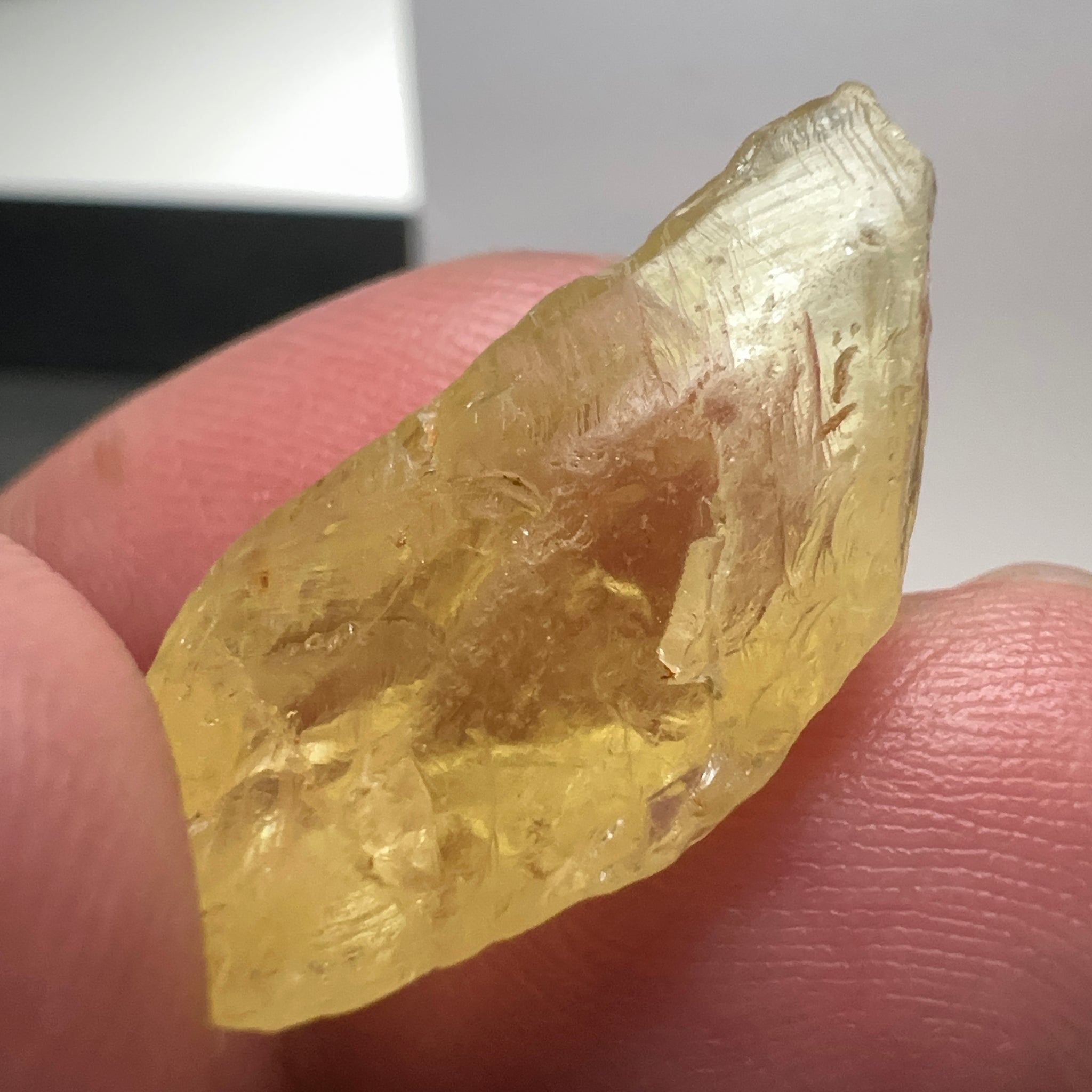 Danburite, 18.07ct, Tanzania, Untreated Unheated, needled with some inclusions on the outer skin