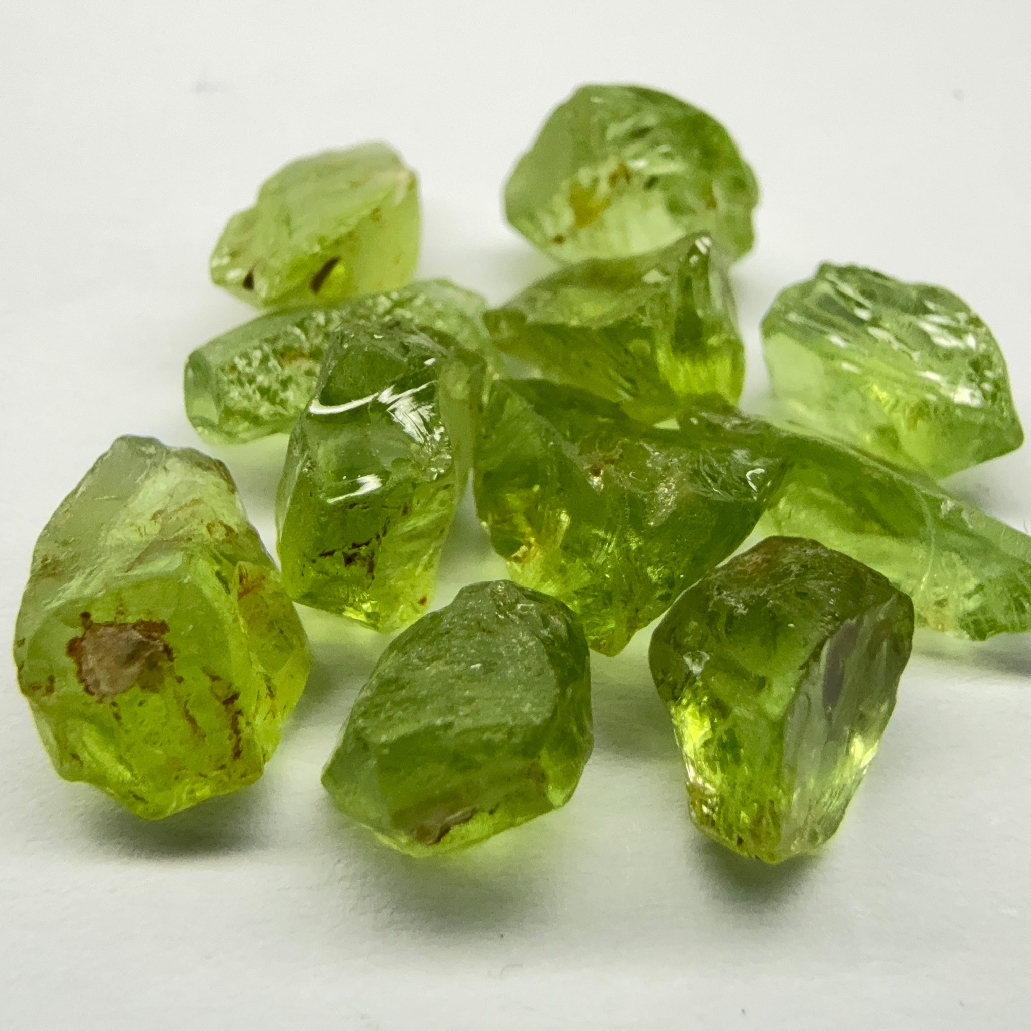 GoGo Peridot Lot, 26.49ct, Mined by the Wa GoGo tribe in Tanzania, Untreated Unheated, Bright Apple Green, 2.02ct-2.81ct, 11pcs, vvs-if