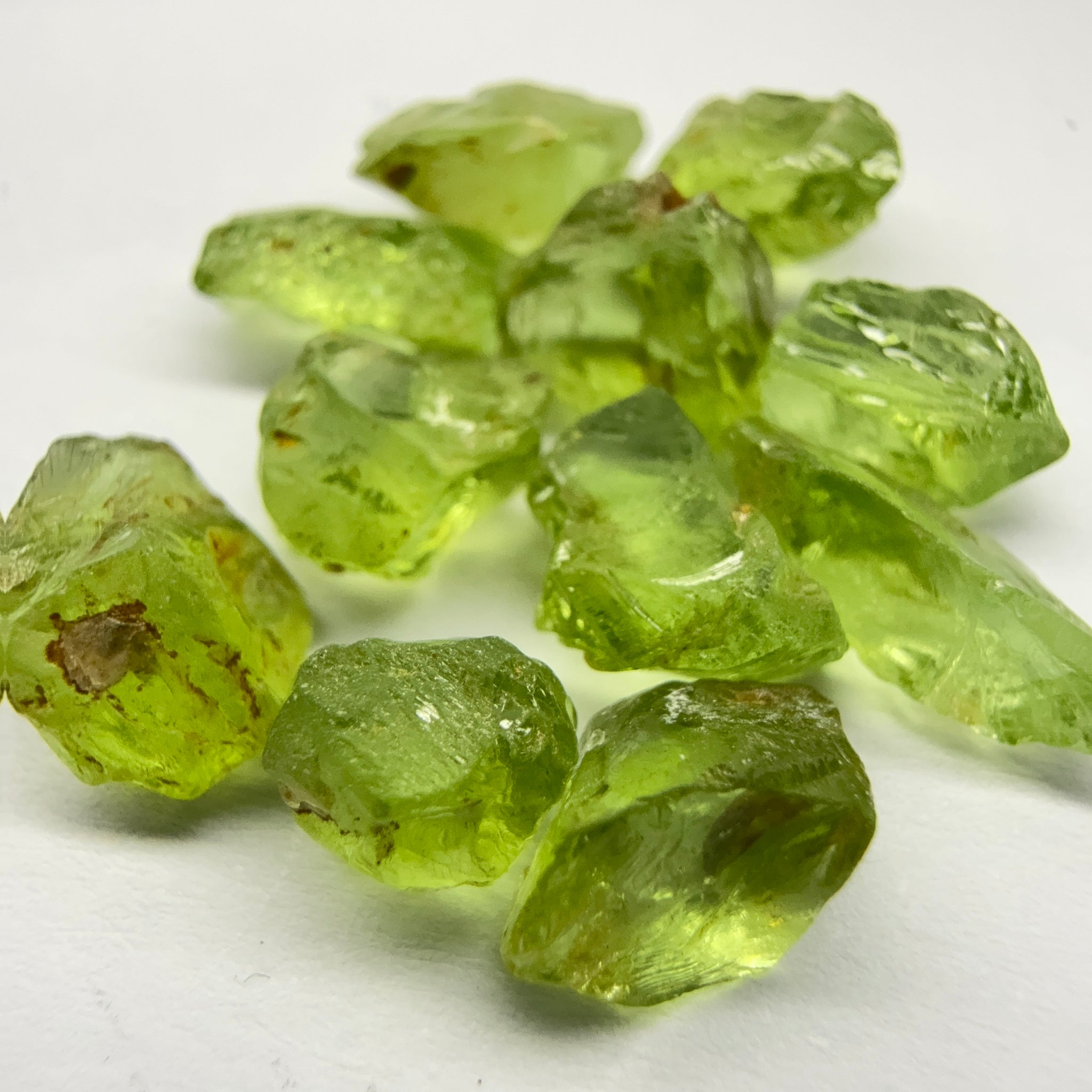 GoGo Peridot Lot, 26.49ct, Mined by the Wa GoGo tribe in Tanzania, Untreated Unheated, Bright Apple Green, 2.02ct-2.81ct, 11pcs, vvs-if
