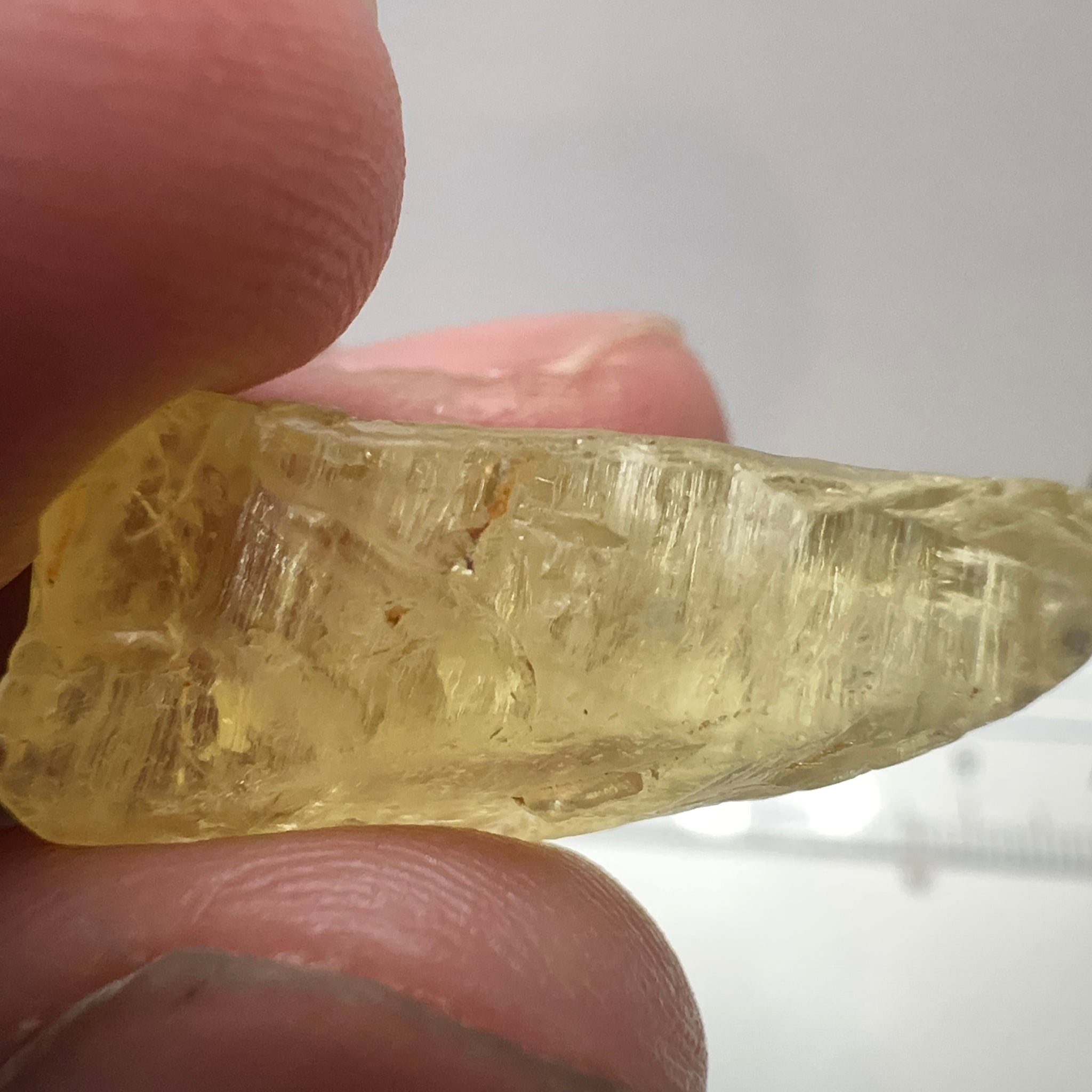 Danburite, 18.07ct, Tanzania, Untreated Unheated, needled with some inclusions on the outer skin