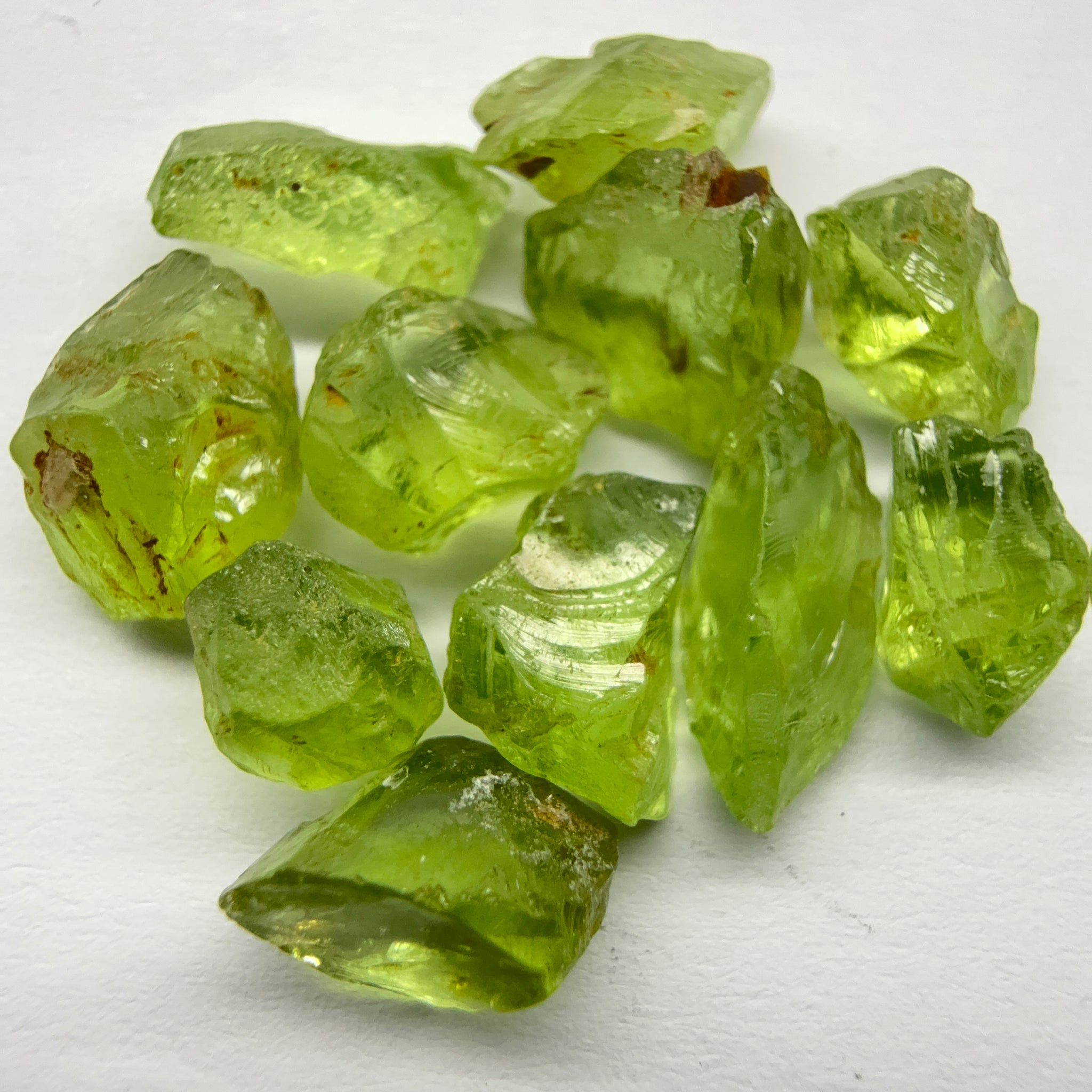 GoGo Peridot Lot, 26.49ct, Mined by the Wa GoGo tribe in Tanzania, Untreated Unheated, Bright Apple Green, 2.02ct-2.81ct, 11pcs, vvs-if