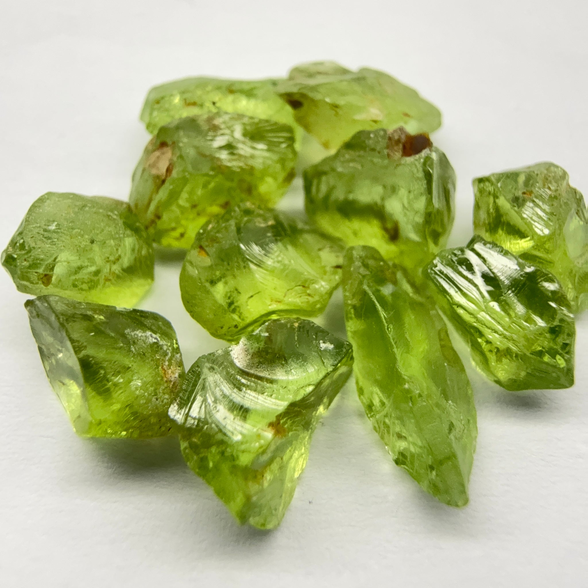 GoGo Peridot Lot, 26.49ct, Mined by the Wa GoGo tribe in Tanzania, Untreated Unheated, Bright Apple Green, 2.02ct-2.81ct, 11pcs, vvs-if