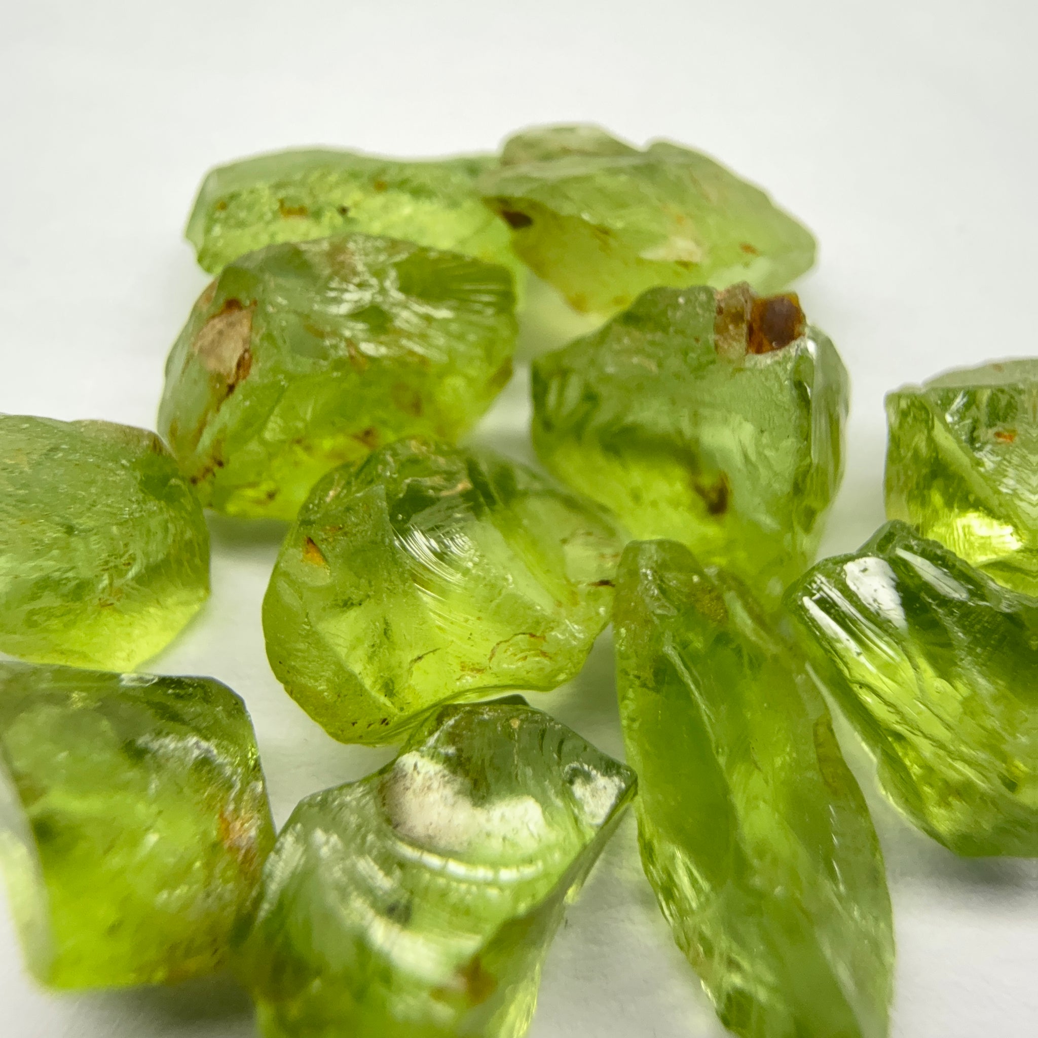 GoGo Peridot Lot, 26.49ct, Mined by the Wa GoGo tribe in Tanzania, Untreated Unheated, Bright Apple Green, 2.02ct-2.81ct, 11pcs, vvs-if