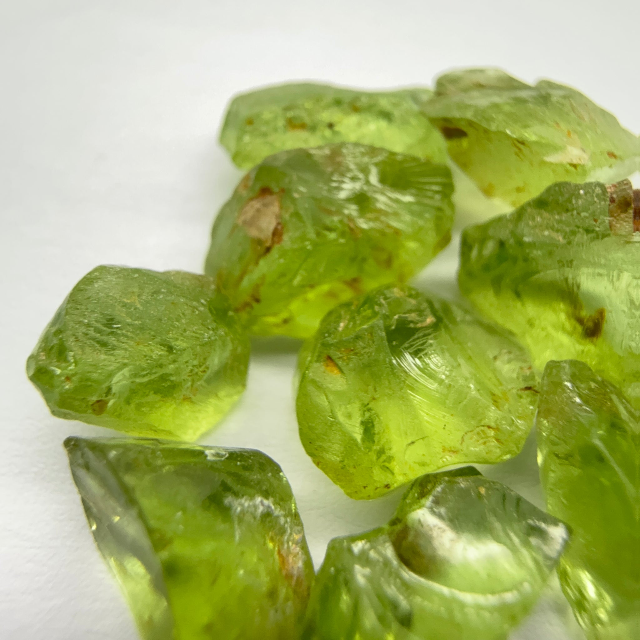 GoGo Peridot Lot, 26.49ct, Mined by the Wa GoGo tribe in Tanzania, Untreated Unheated, Bright Apple Green, 2.02ct-2.81ct, 11pcs, vvs-if