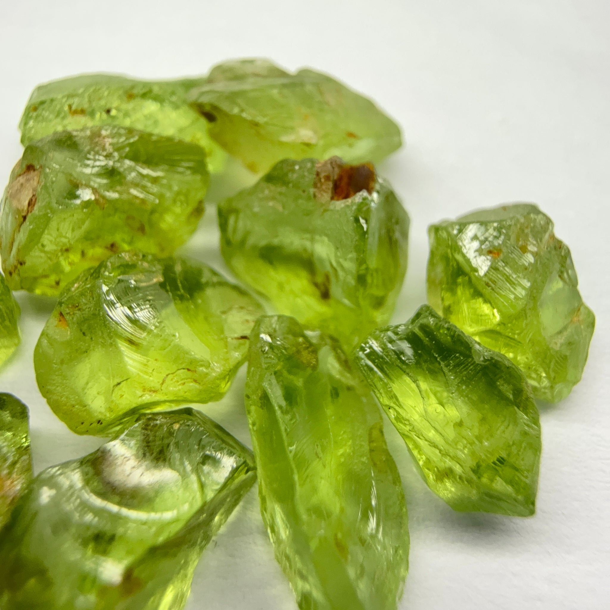 GoGo Peridot Lot, 26.49ct, Mined by the Wa GoGo tribe in Tanzania, Untreated Unheated, Bright Apple Green, 2.02ct-2.81ct, 11pcs, vvs-if