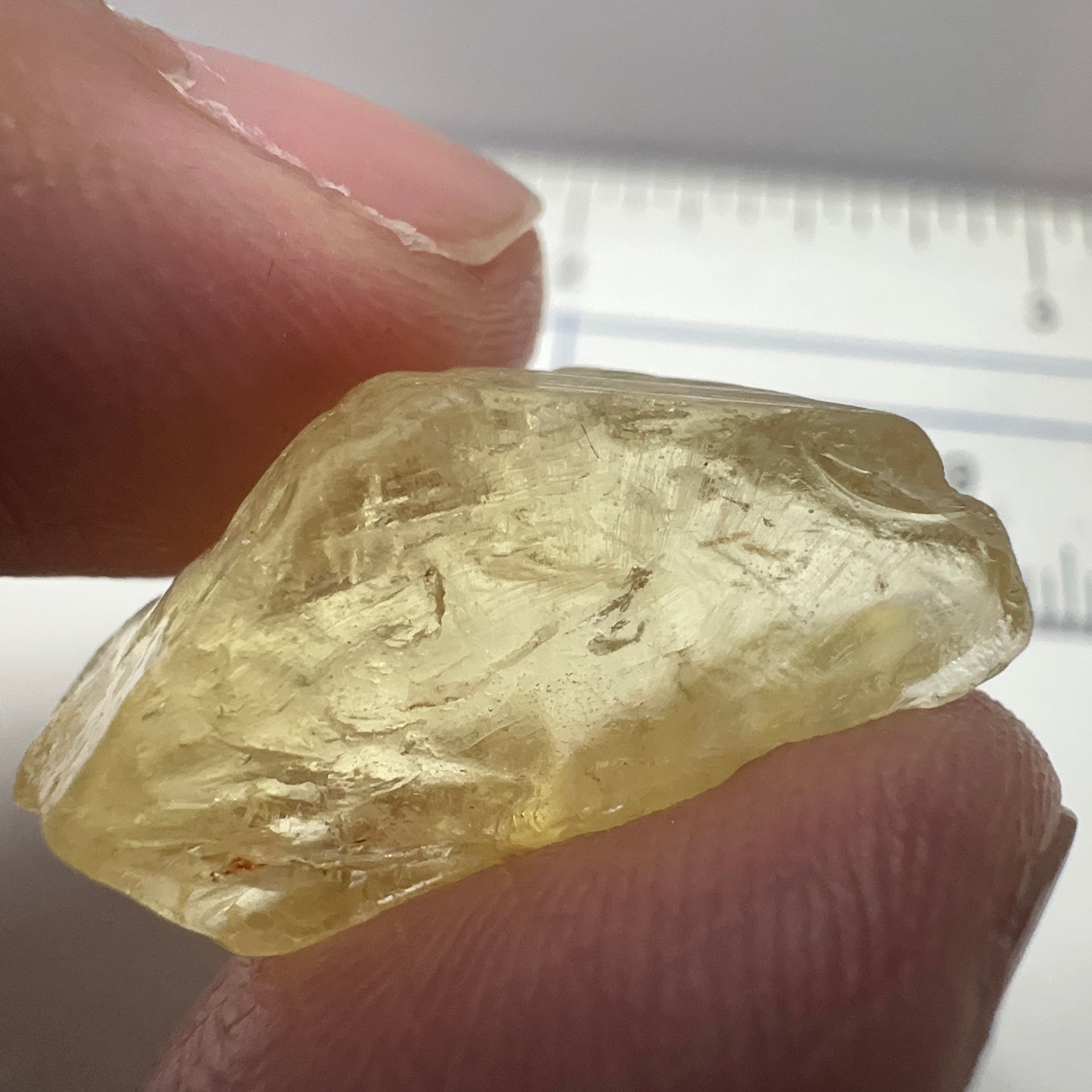 Danburite, 18.07ct, Tanzania, Untreated Unheated, needled with some inclusions on the outer skin