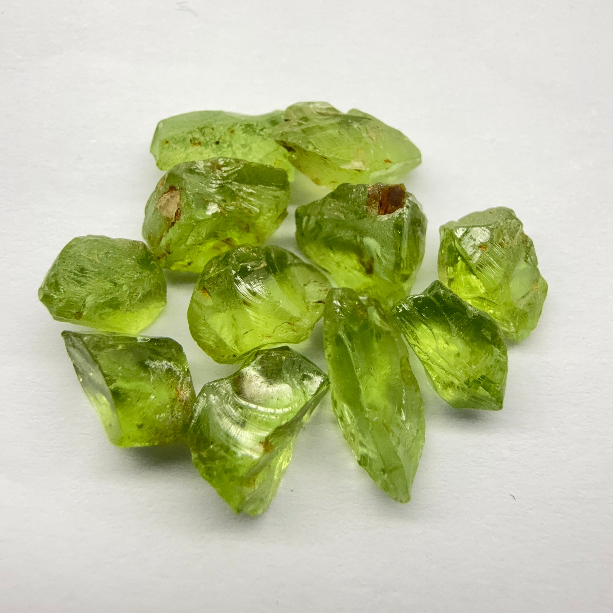 GoGo Peridot Lot, 26.49ct, Mined by the Wa GoGo tribe in Tanzania, Untreated Unheated, Bright Apple Green, 2.02ct-2.81ct, 11pcs, vvs-if