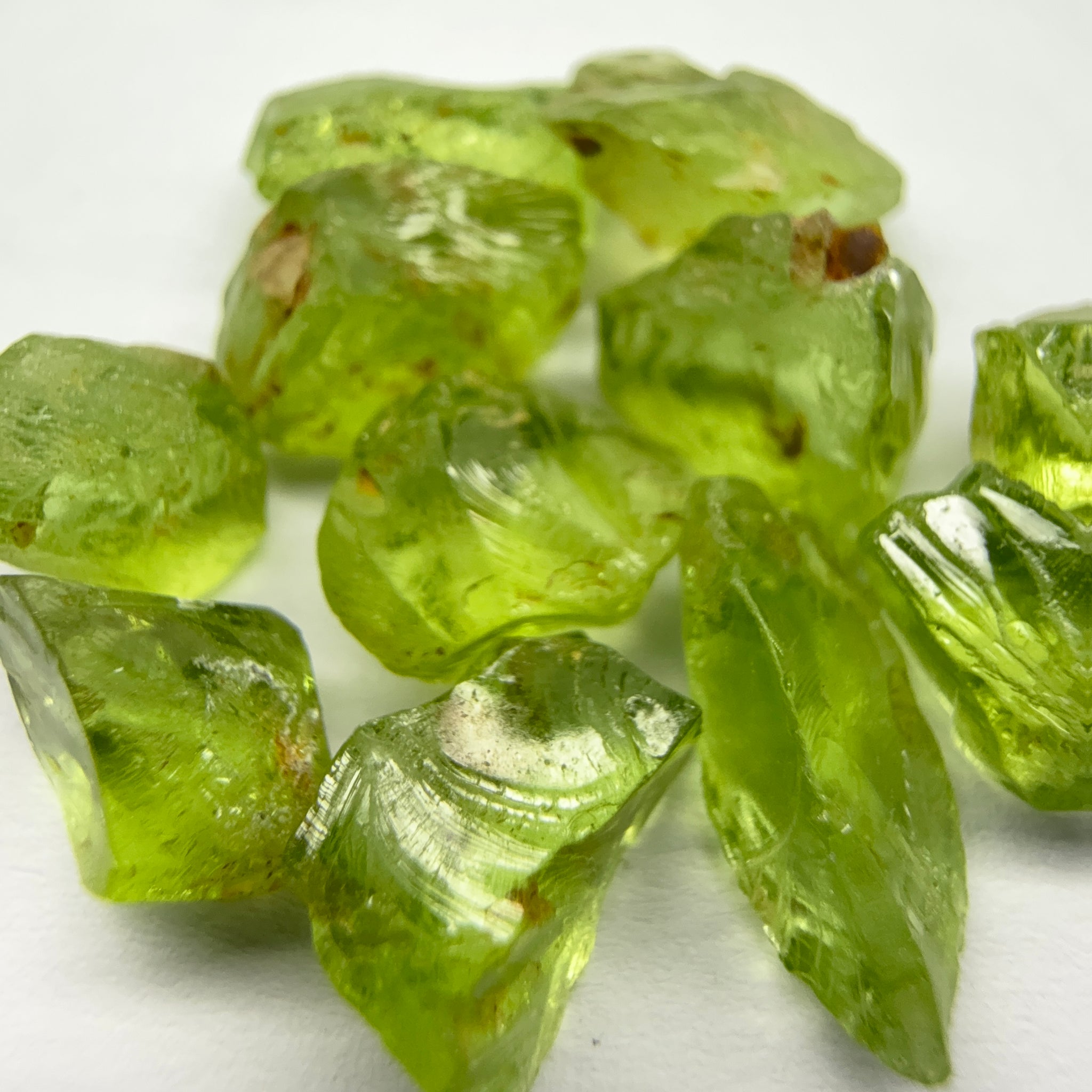 GoGo Peridot Lot, 26.49ct, Mined by the Wa GoGo tribe in Tanzania, Untreated Unheated, Bright Apple Green, 2.02ct-2.81ct, 11pcs, vvs-if