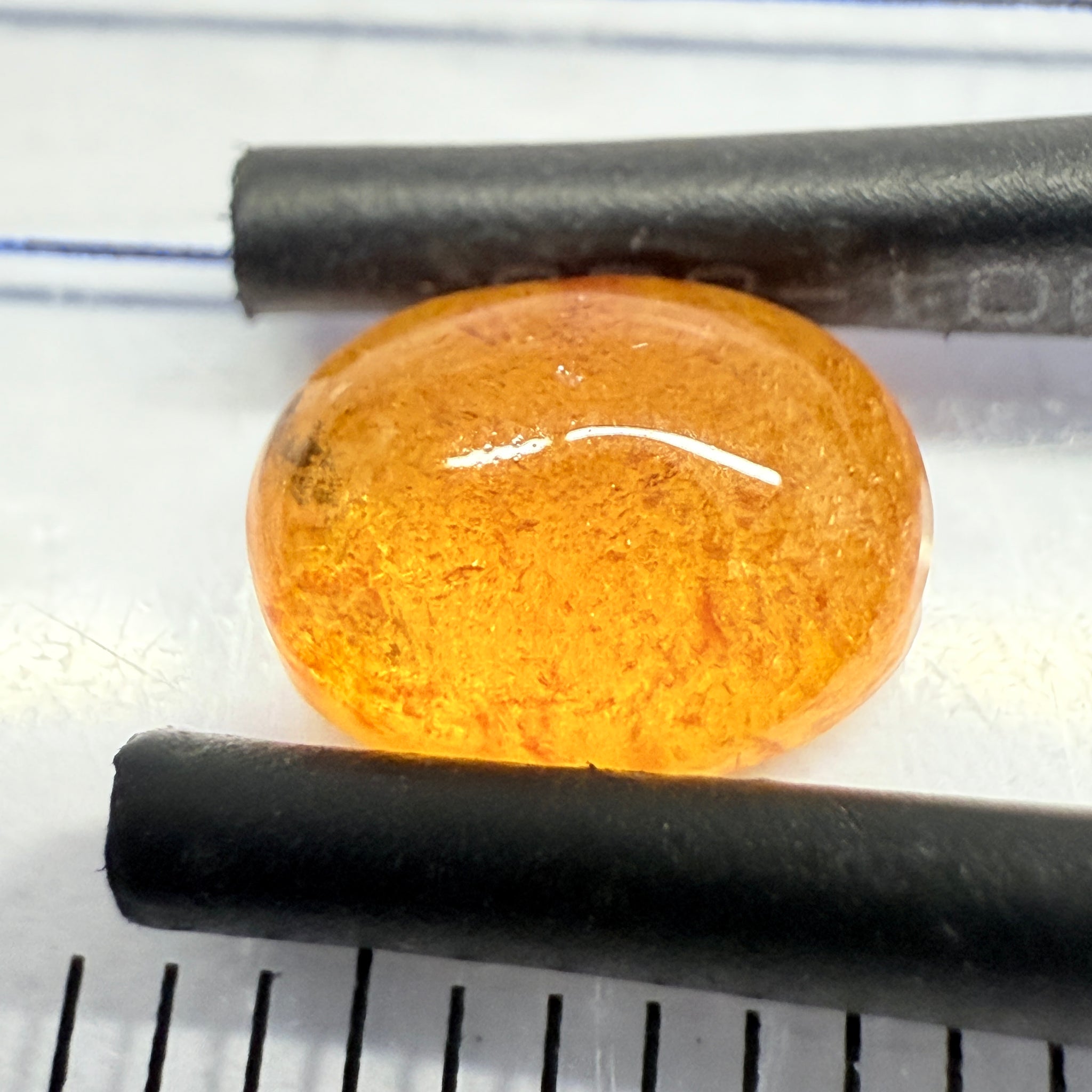 Mandarin Spessartite Garnet Cabochon, 1.47ct, Tanzania, Untreated Unheated