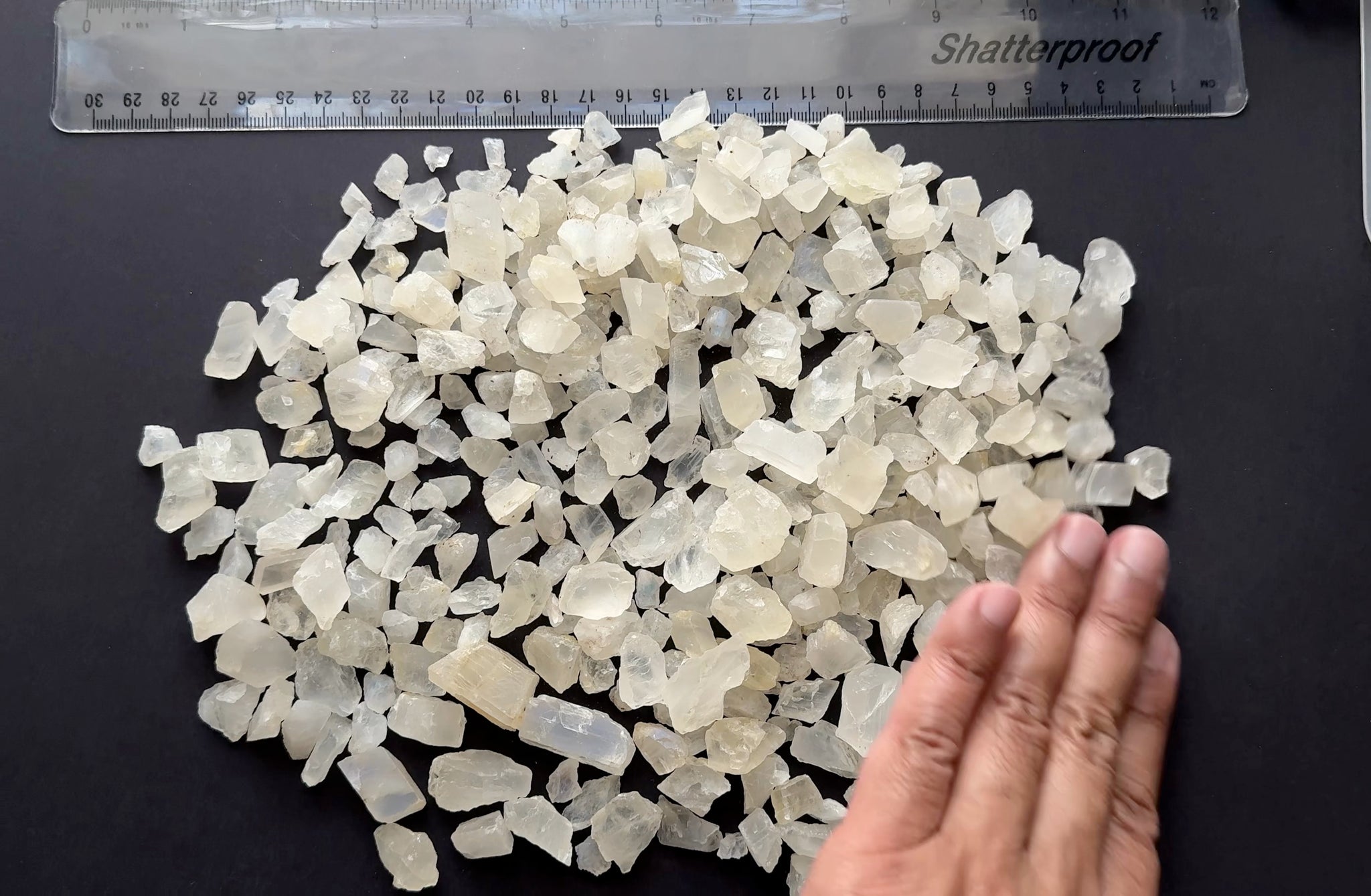 Moonstone Lot,  no sheen on this one, well some sheen, 624gm / 3120ct, Tanzania, Untreated Unheated, cabbing and faceting rough