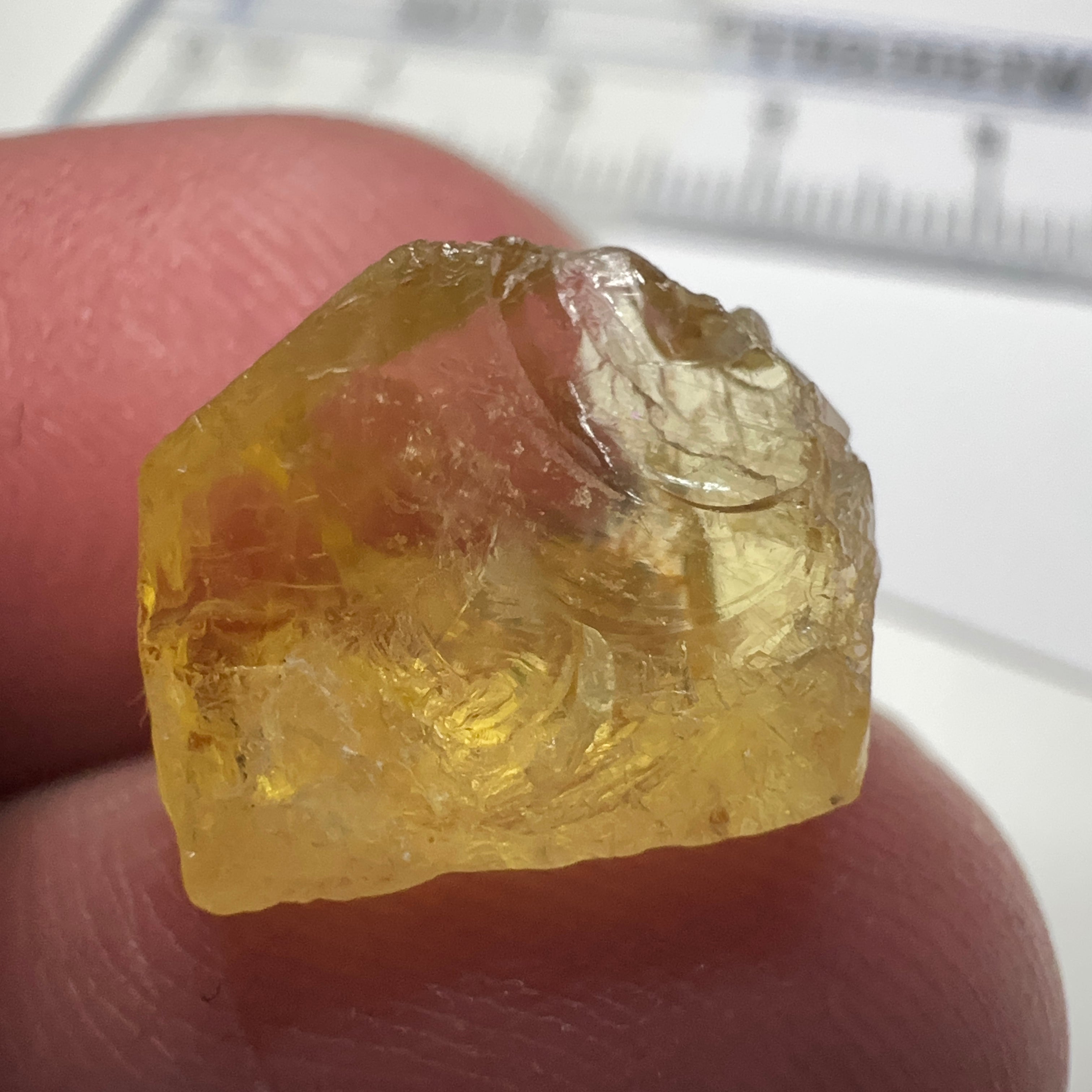6.96ct Danburite, Tanzania, Untreated Unheated, fine needles and slight inclusions on outside need to be removed before faceting
