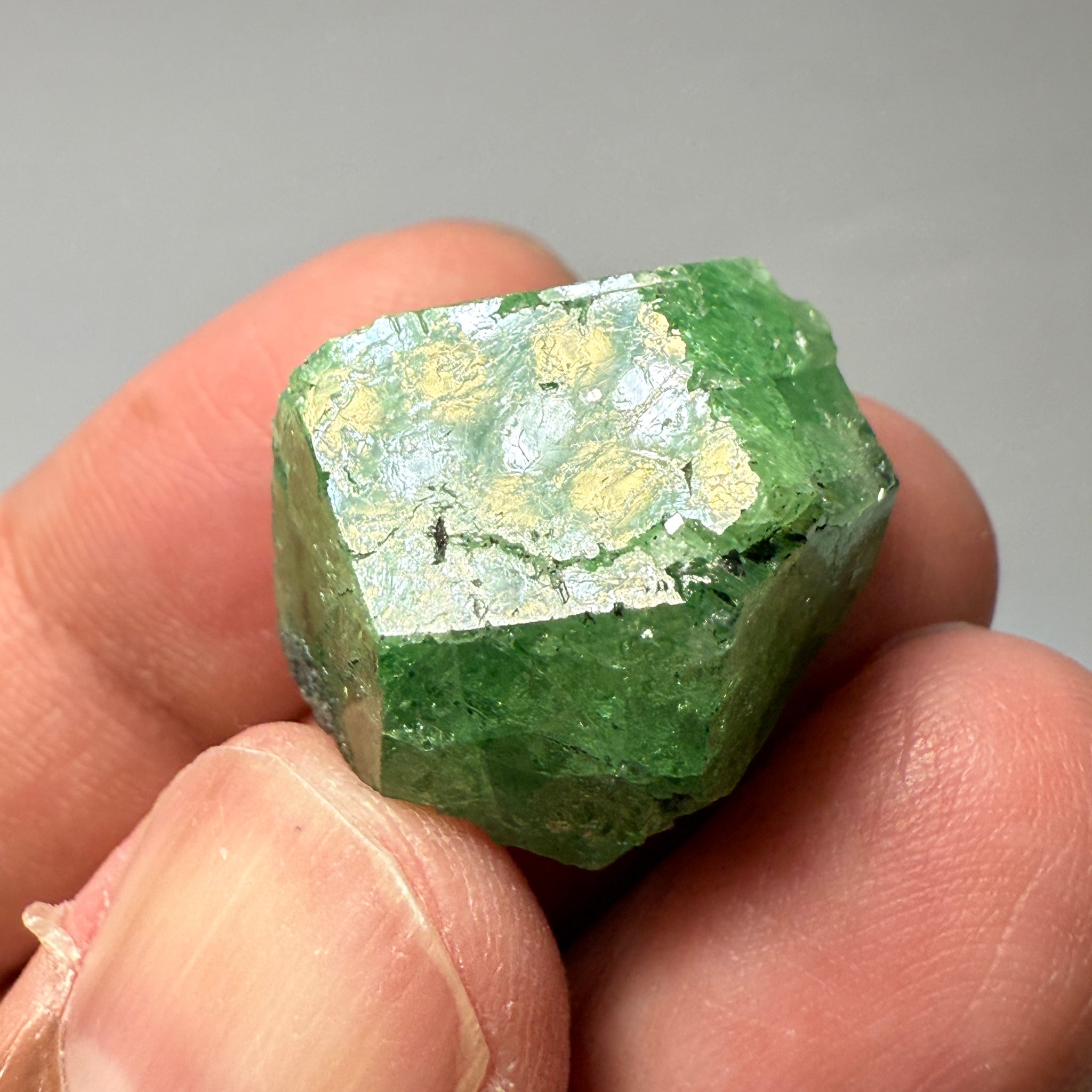 Tsavorite Crystal, 12.60gm / 63.00ct, Merelani, Tanzania, Unheated Untreated