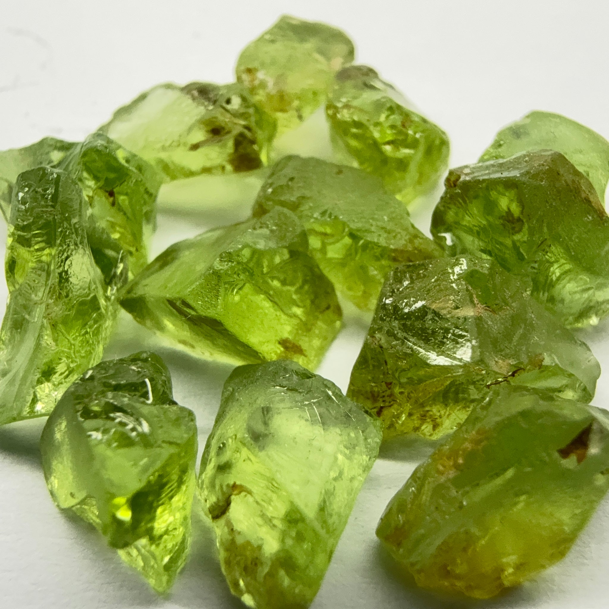 GoGo Peridot Lot, 33.37ct, Mined by the Wa GoGo tribe in Tanzania, Untreated Unheated, Bright Apple Green, 2.17ct-3.02ct, 13pcs, vvs-if