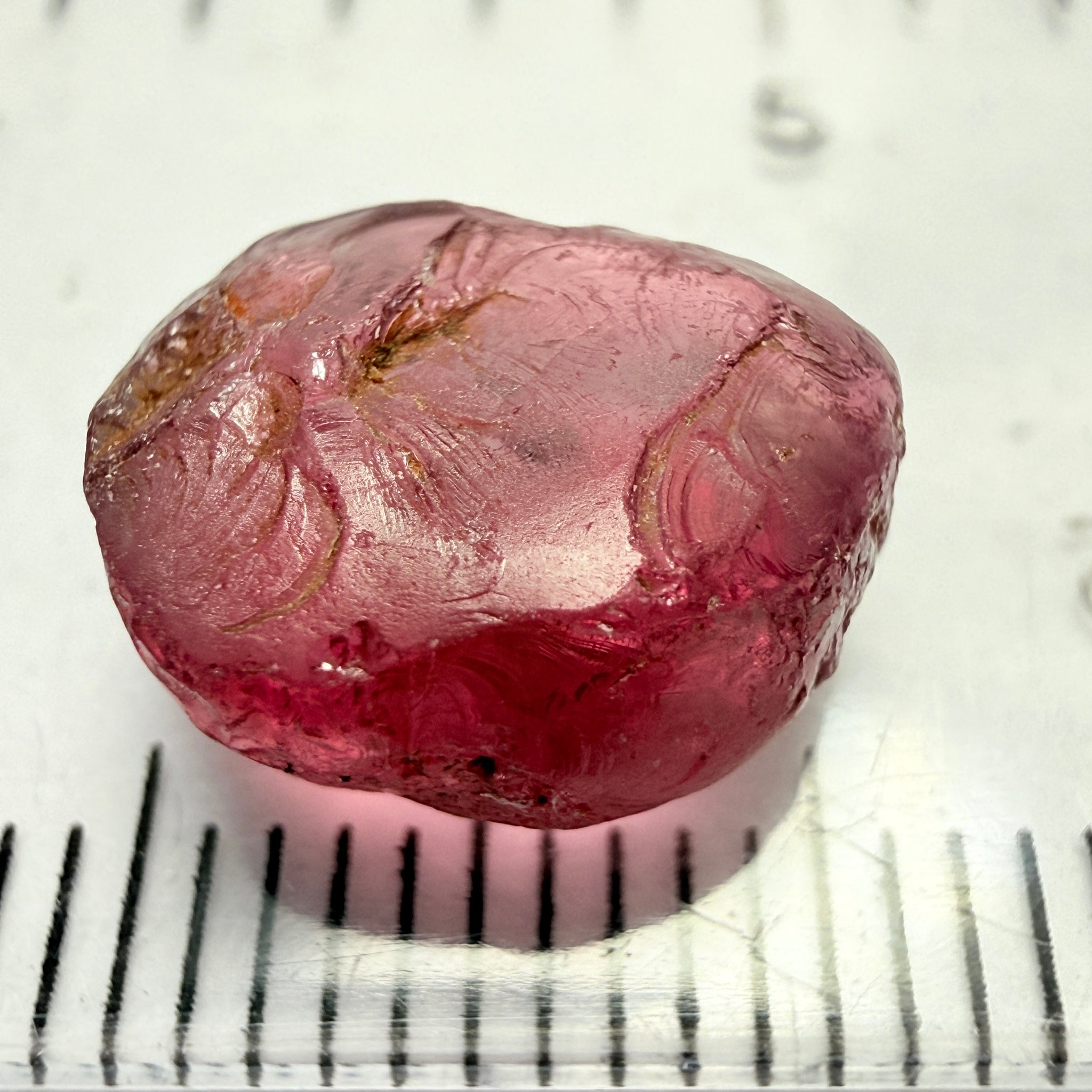 Rhodolite Garnet, 6.56ct, Umba, Tanzania, Untreated Untreated. Few bubbles on outside, rest vvs with very slight silk, flattish shape see pics