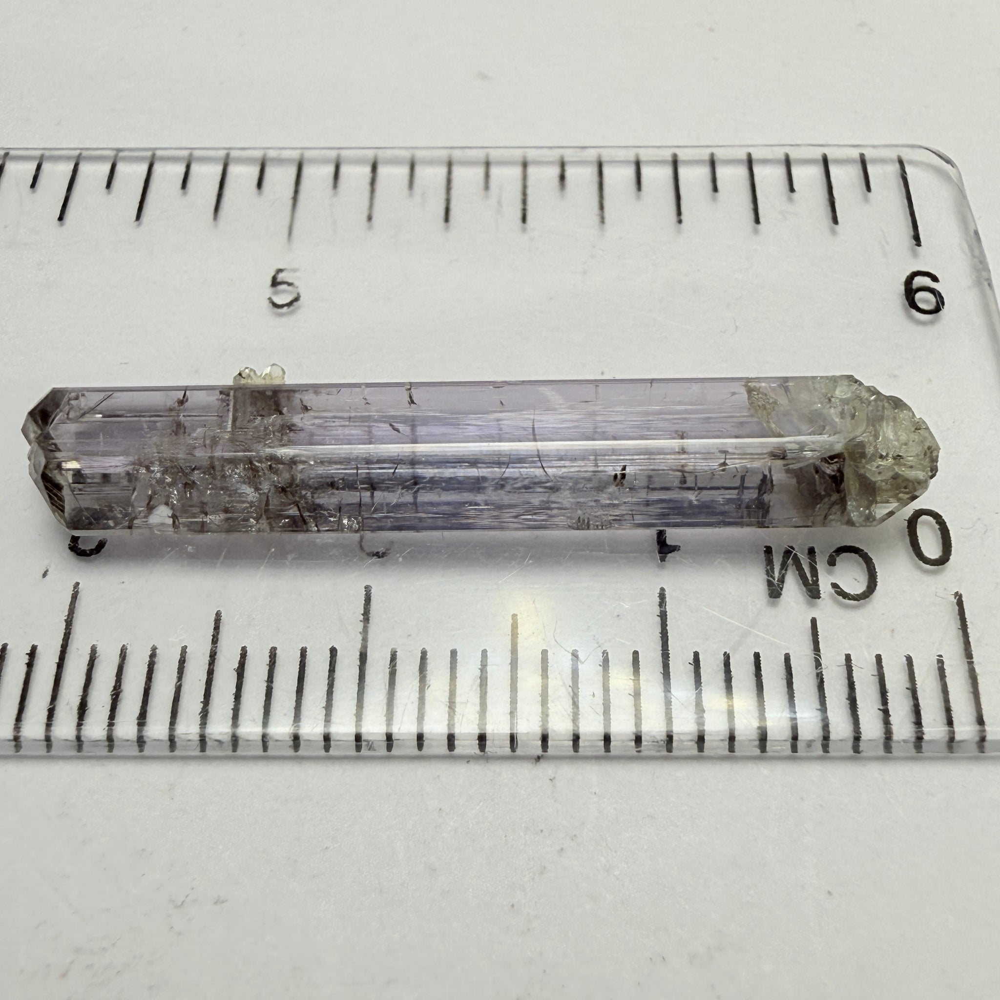 Tanzanite Crystal, 6.65ct, Tanzania, Unheated Untreated, 31.20 x 2.90 x 5.70mm