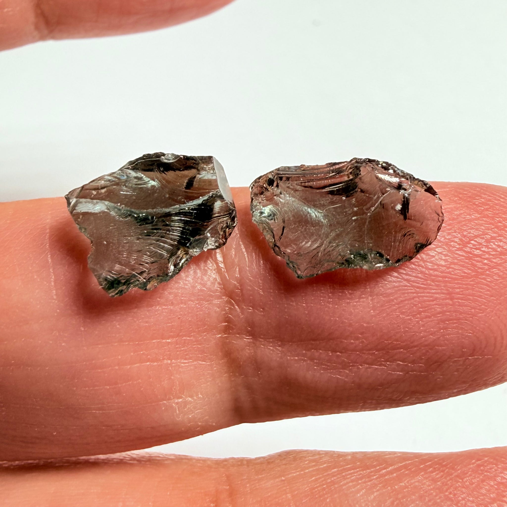 Spinel, 1.93ct and 2.33ct stones, flat shapes, Tanzania, Untreated Unheated, great for setting as is into jewellery, vvs-if