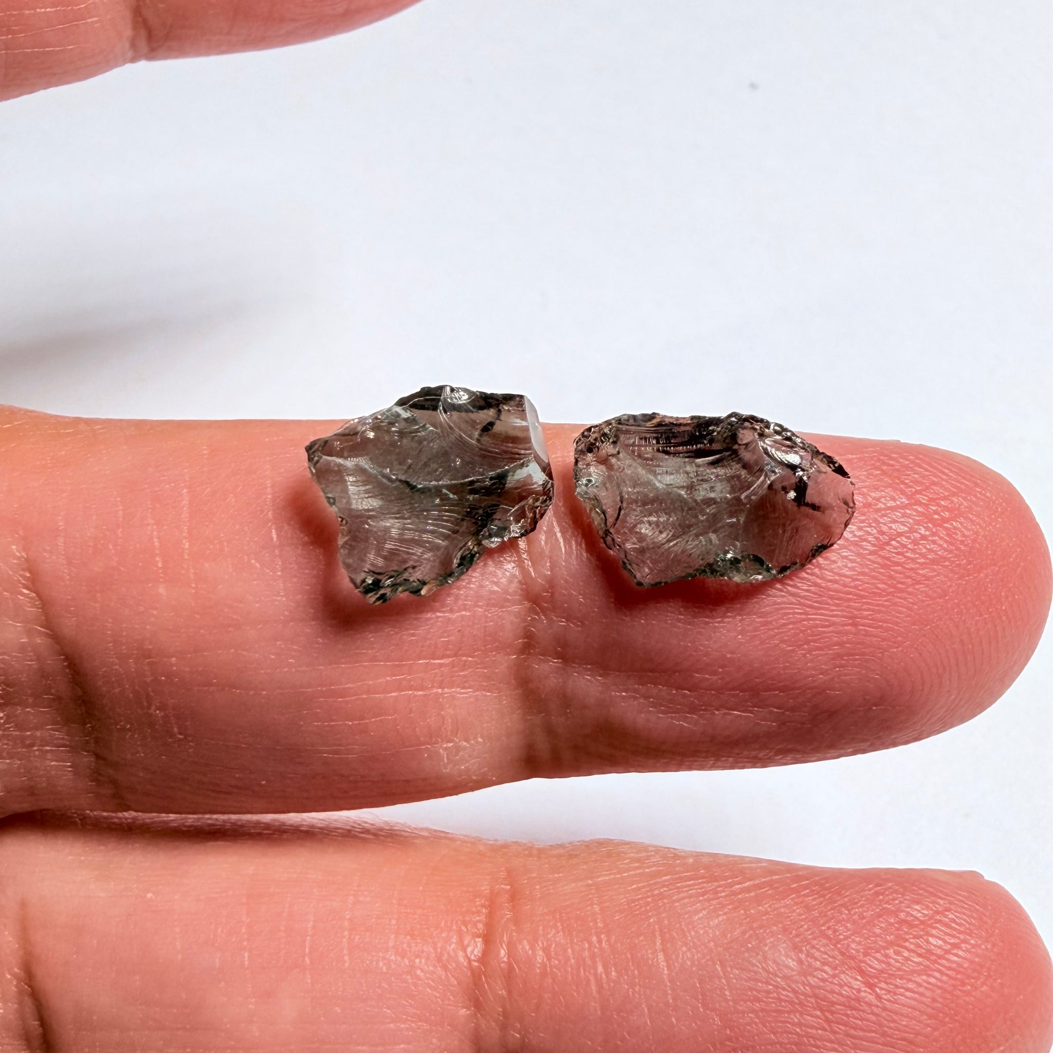 Spinel, 1.93ct and 2.33ct stones, flat shapes, Tanzania, Untreated Unheated, great for setting as is into jewellery, vvs-if