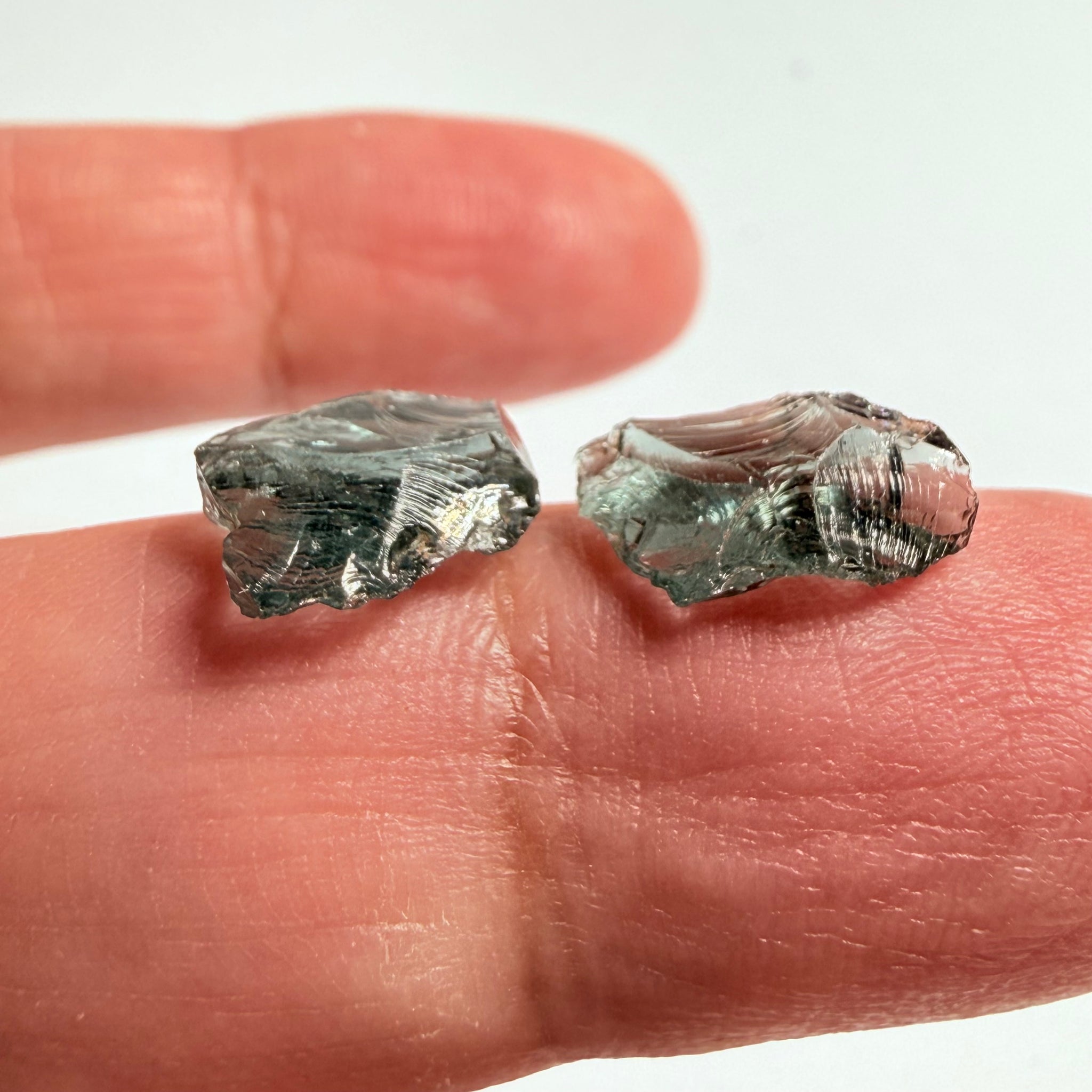 Spinel, 1.93ct and 2.33ct stones, flat shapes, Tanzania, Untreated Unheated, great for setting as is into jewellery, vvs-if