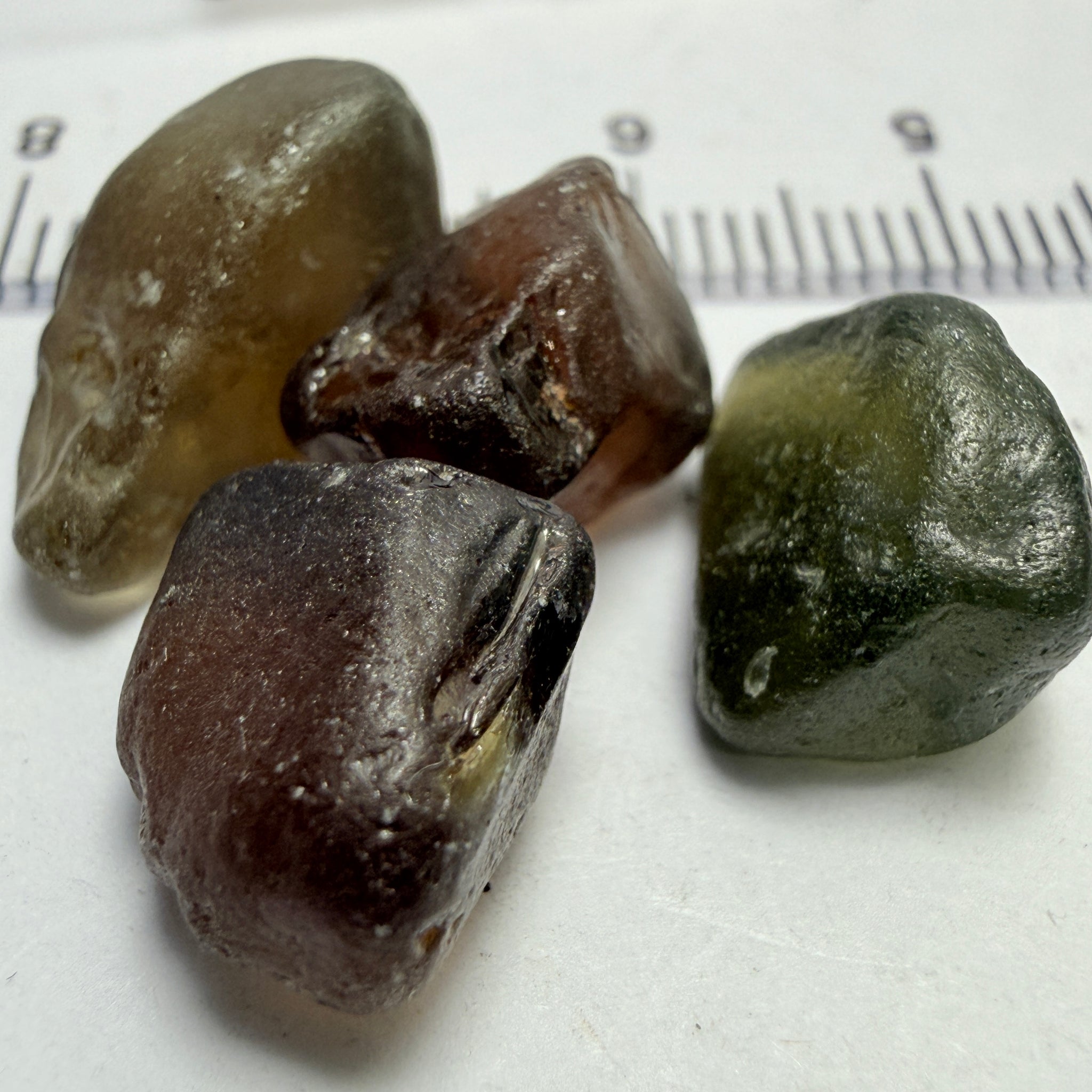 Zircon lot, 41.73ct, Tunduru, Tanzania, Untreated Unheated, slight spots in some areas, one needs to be sliced, 9.69ct-11.89ct