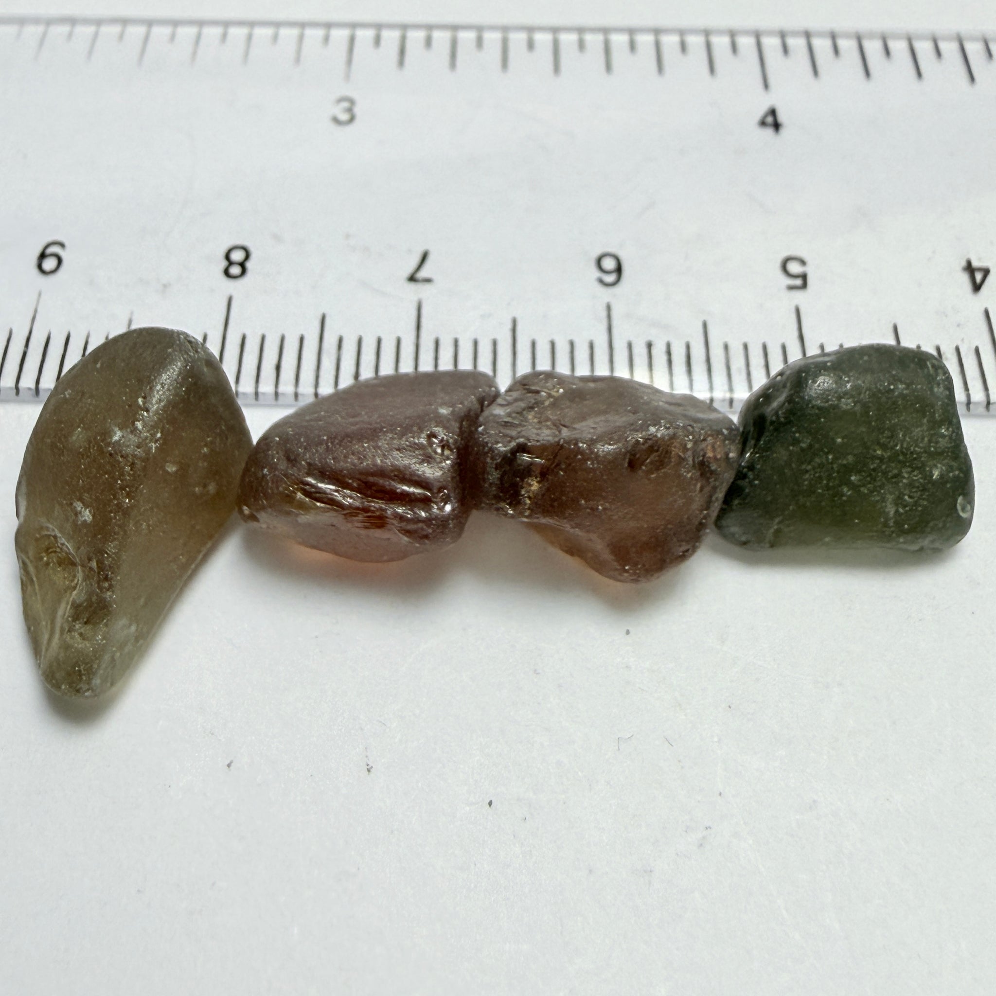 Zircon lot, 41.73ct, Tunduru, Tanzania, Untreated Unheated, slight spots in some areas, one needs to be sliced, 9.69ct-11.89ct