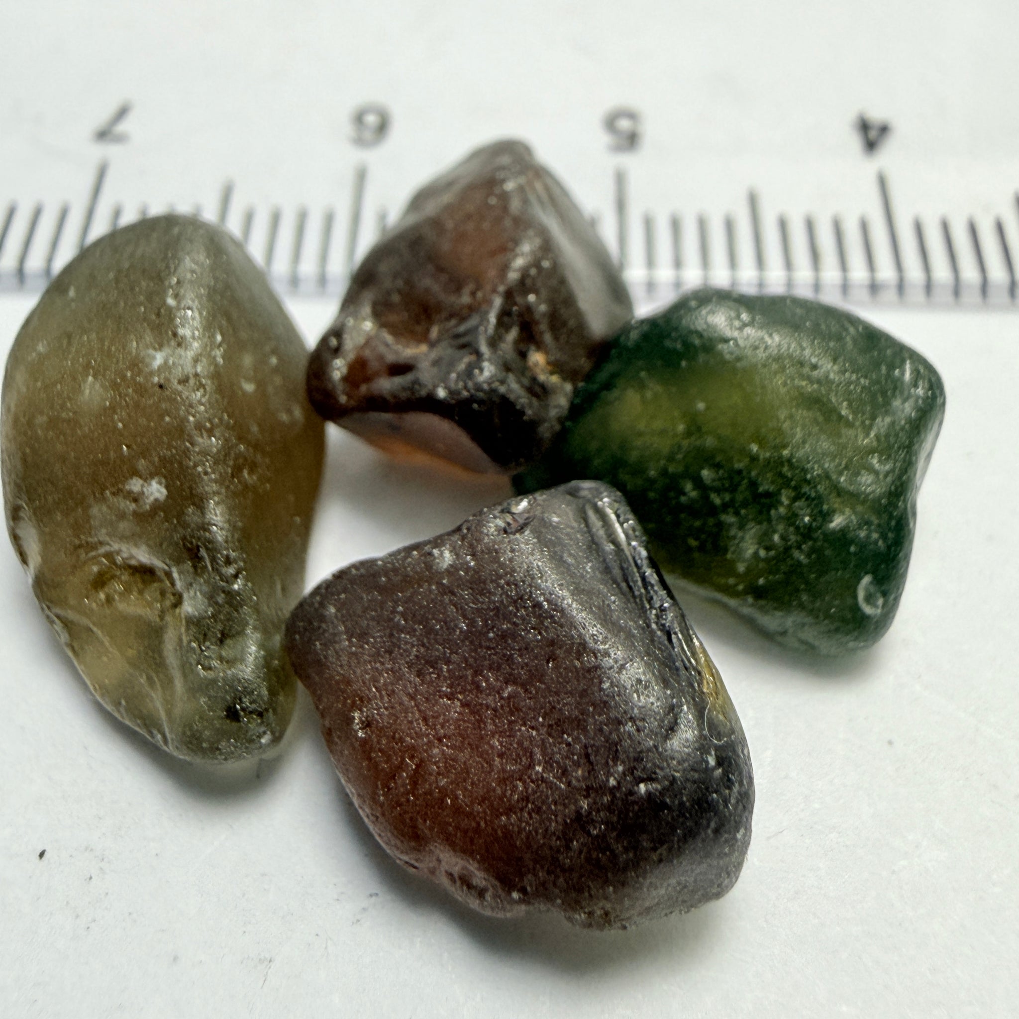 Zircon lot, 41.73ct, Tunduru, Tanzania, Untreated Unheated, slight spots in some areas, one needs to be sliced, 9.69ct-11.89ct