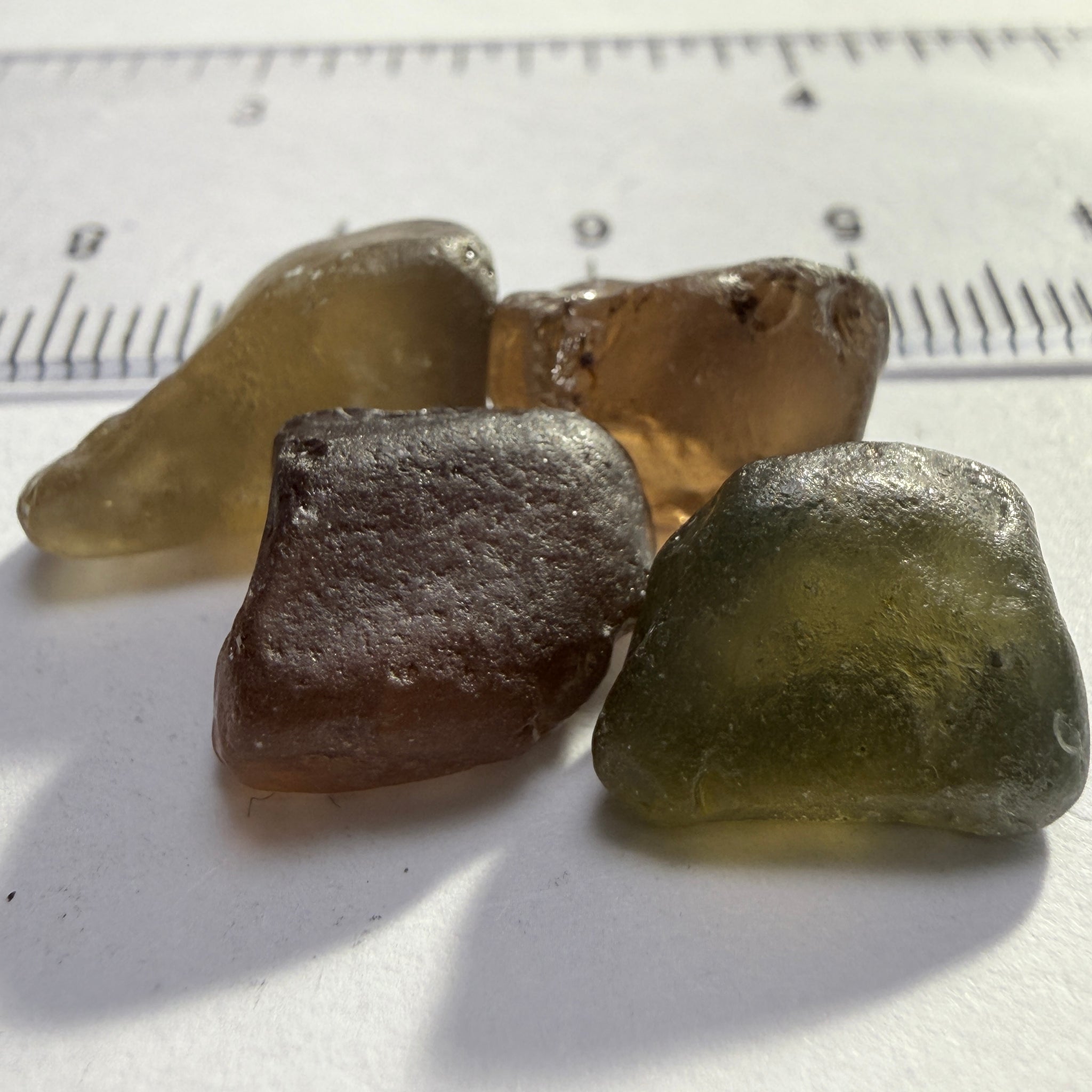 Zircon lot, 41.73ct, Tunduru, Tanzania, Untreated Unheated, slight spots in some areas, one needs to be sliced, 9.69ct-11.89ct