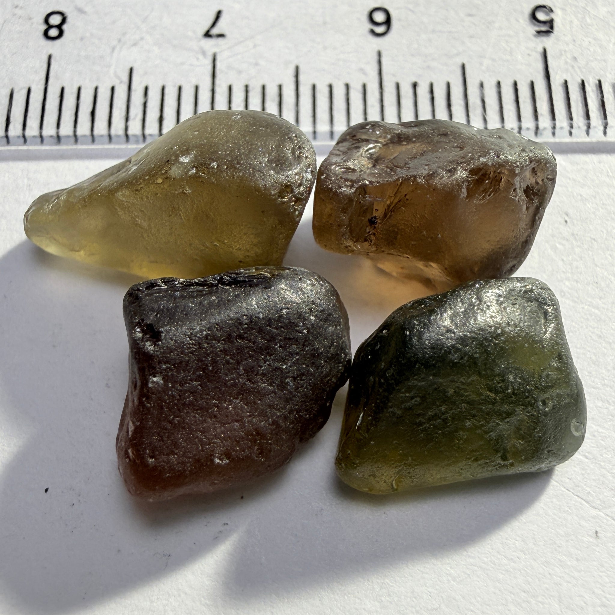 Zircon lot, 41.73ct, Tunduru, Tanzania, Untreated Unheated, slight spots in some areas, one needs to be sliced, 9.69ct-11.89ct