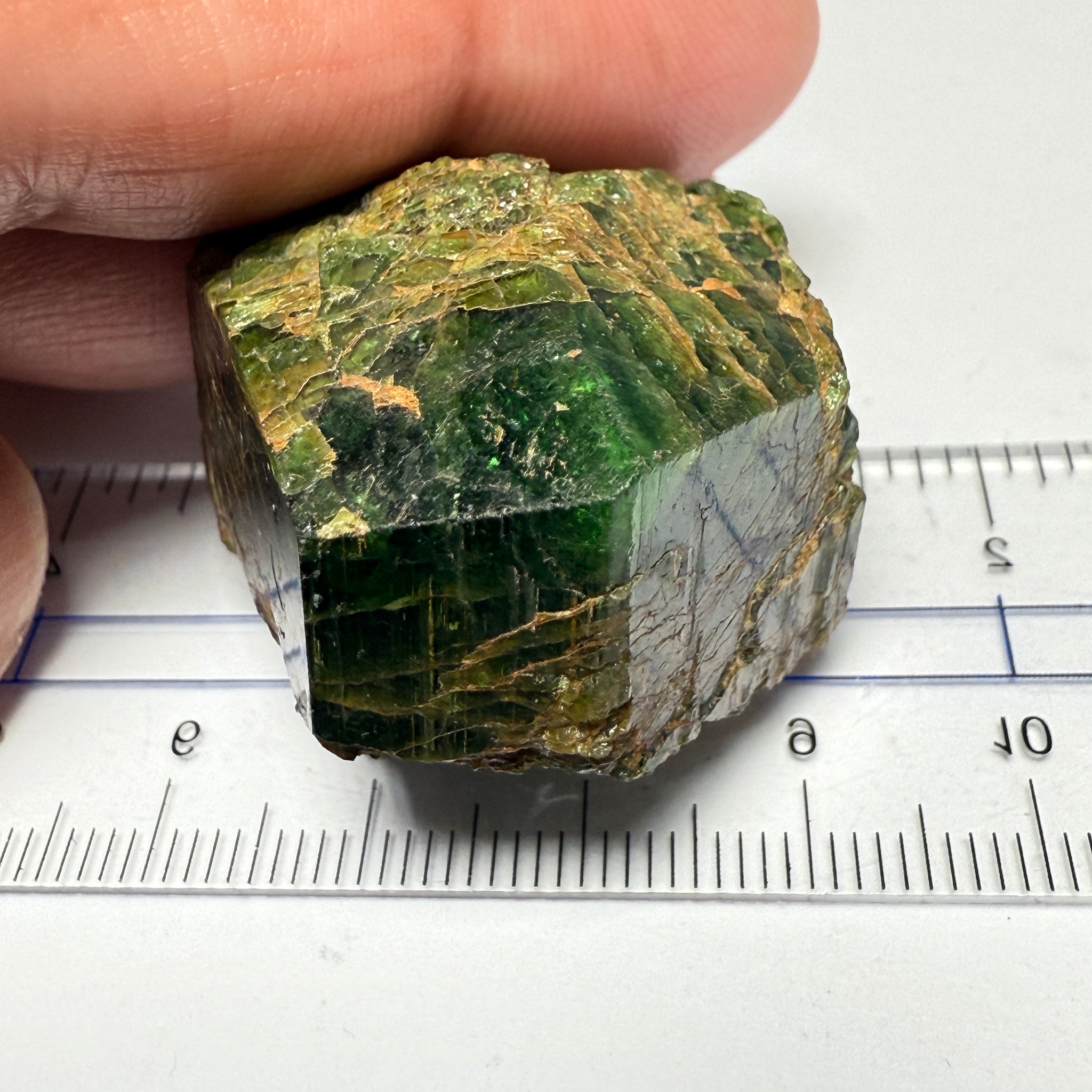 Chrome Tourmaline Crystal, Commander Mine, Tanzania, 196.50ct / 39.60gm Untreated Unheated
