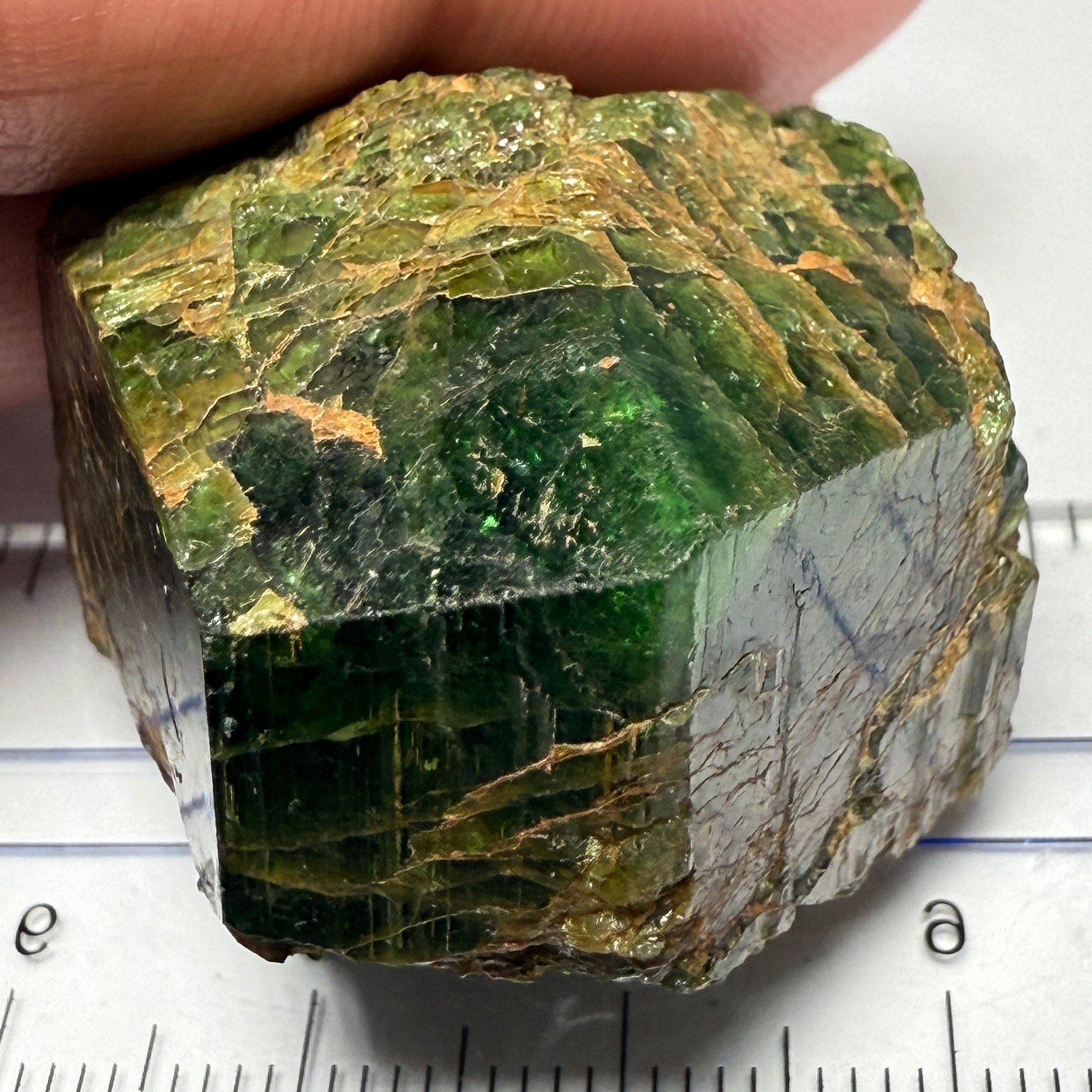 Chrome Tourmaline Crystal, Commander Mine, Tanzania, 196.50ct / 39.60gm Untreated Unheated