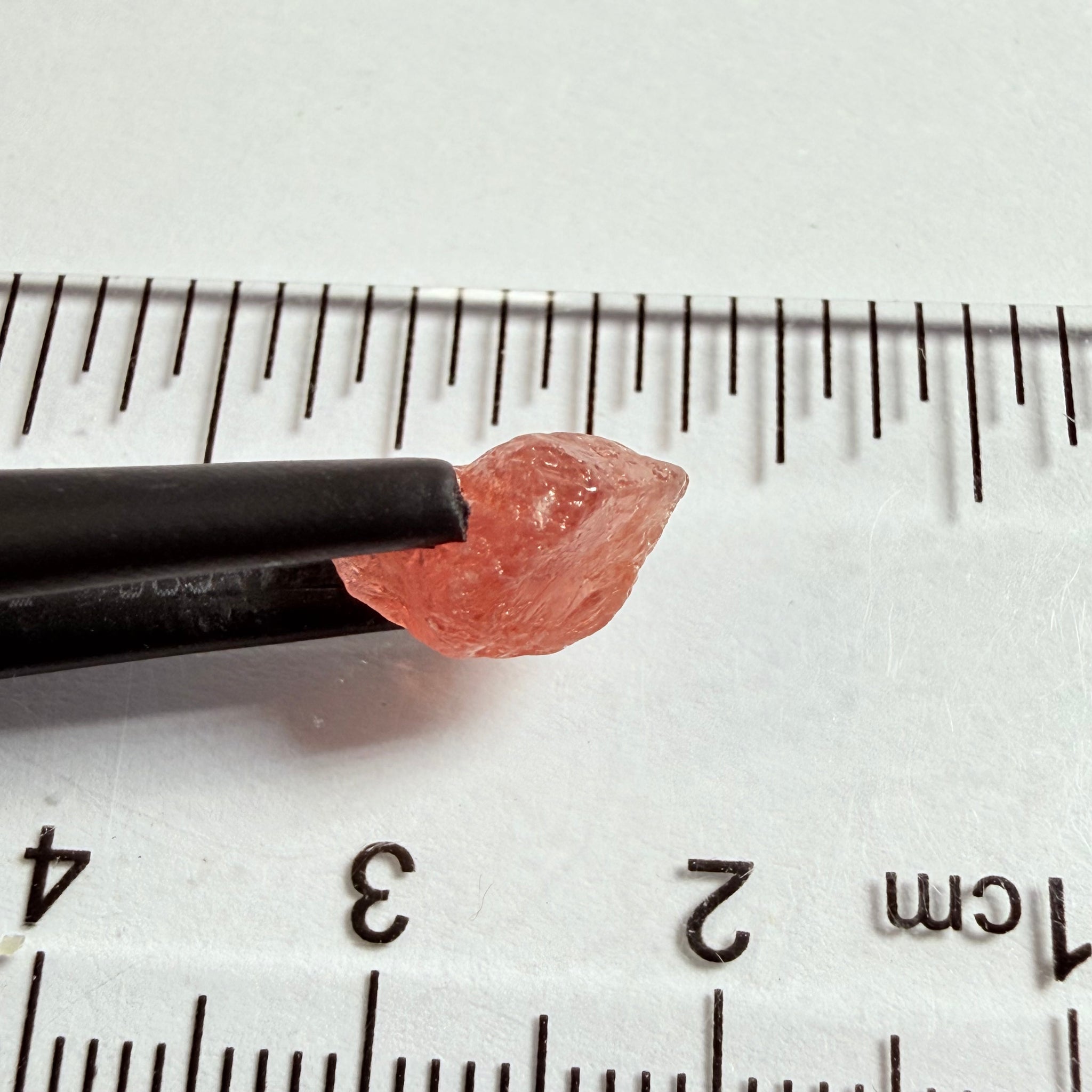 Umba Padparadscha Sapphire, 4.21ct, Umba Valley, Tanzania, Untreated Unheated, on the skin, going around 1mm in there is a crack that will come off on preform, rest vvs with a little bit of silk, see pics for crack markings