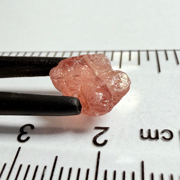 Umba Padparadscha Sapphire, 4.21ct, Umba Valley, Tanzania, Untreated Unheated, on the skin, going around 1mm in there is a crack that will come off on preform, rest vvs with a little bit of silk, see pics for crack markings
