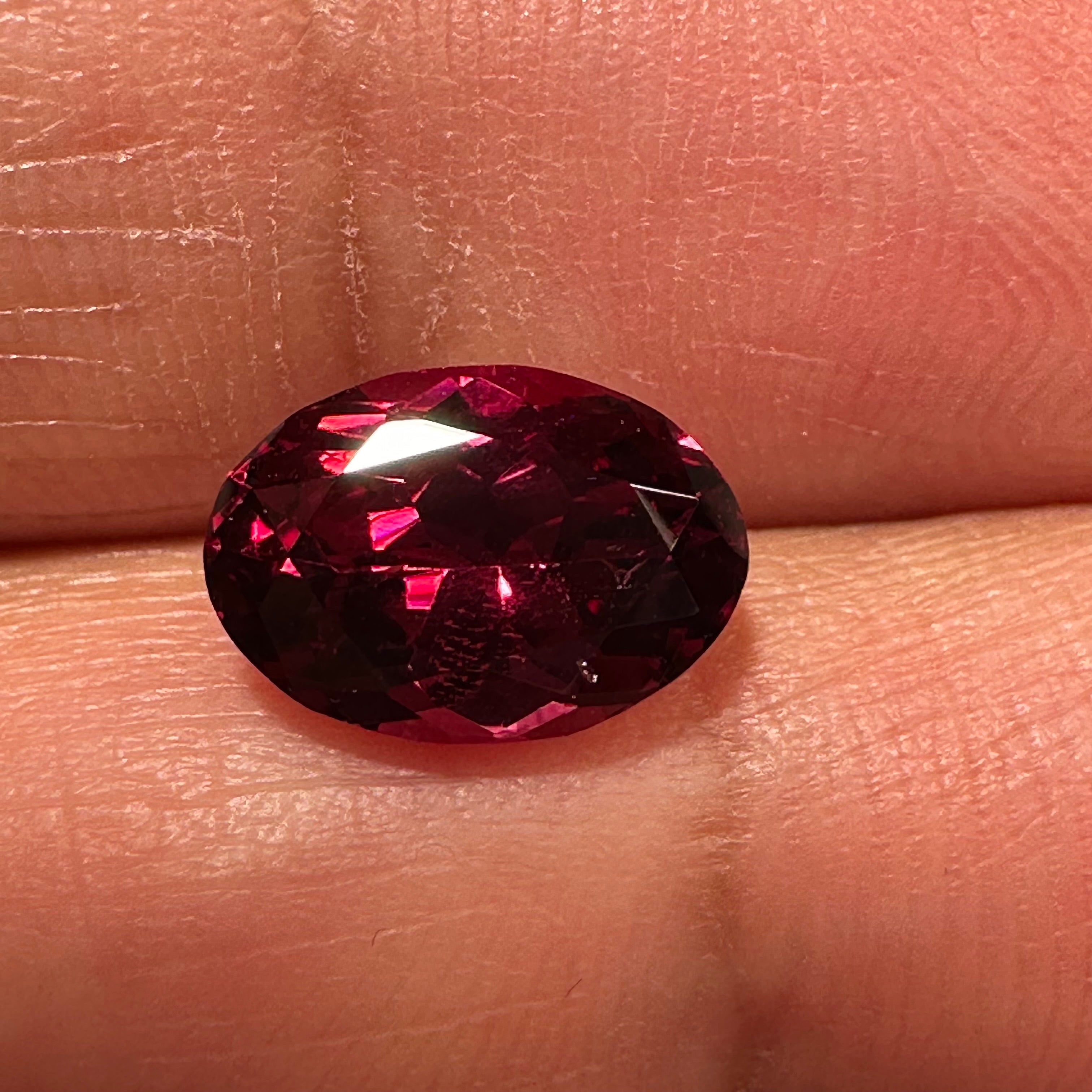 2.78ct Rose Garnet, Tanzania. Untreated Unheated, slight incl under one of the crown facets
