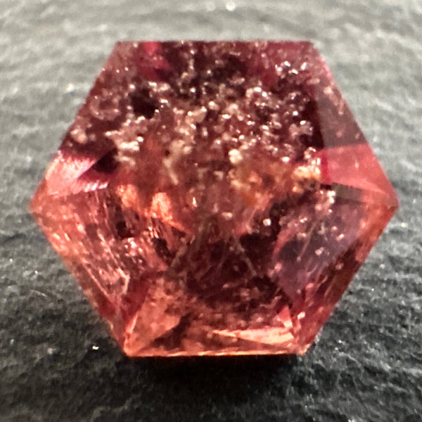 Padparadscha Sapphire, 1.93ct,  Included, Tanzania, Umba Valley, Untreated Unheated. 6.2 x 6.2 x 4 mm