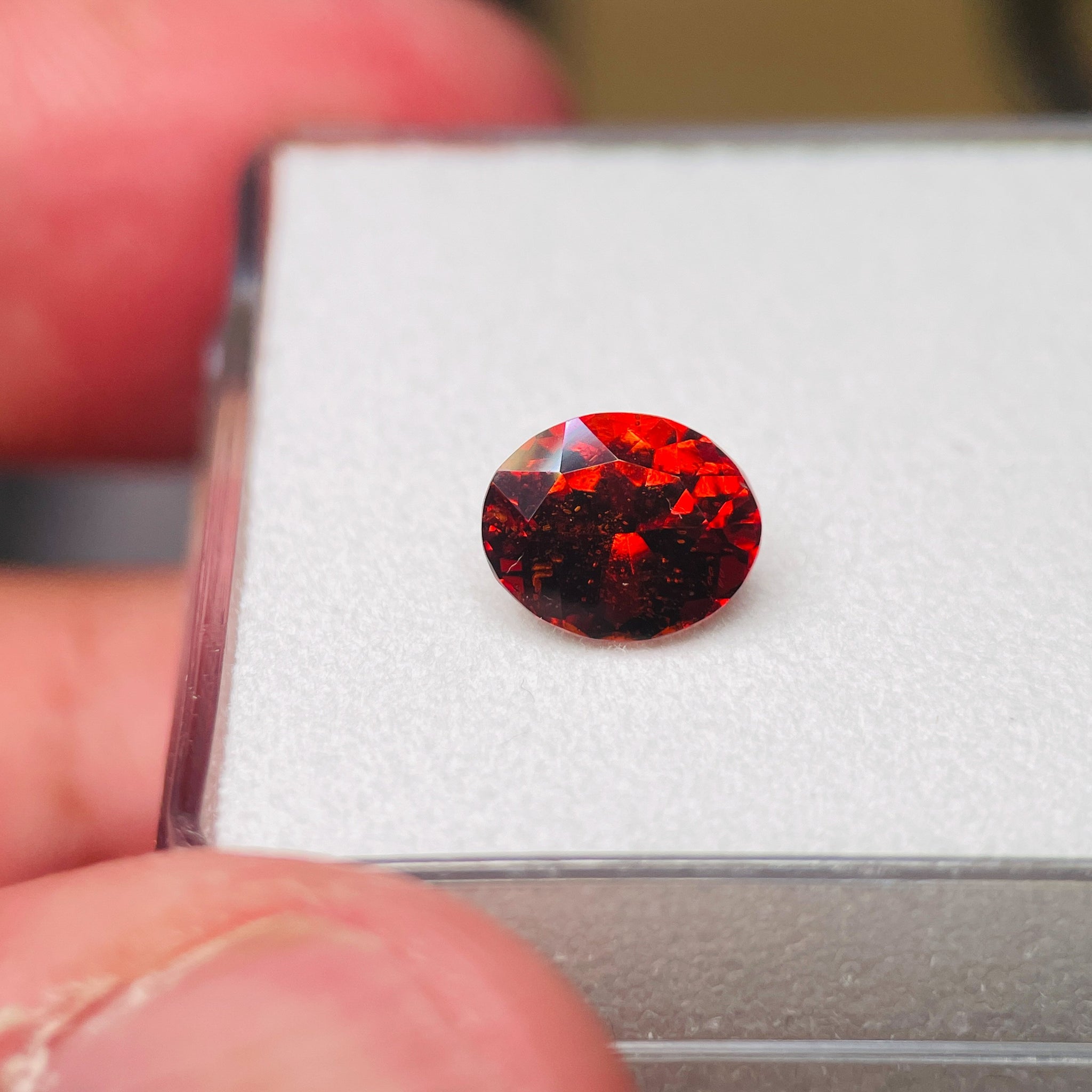 1.73Ct Orange Grossular Garnet Tanzania. Untreated Unheated