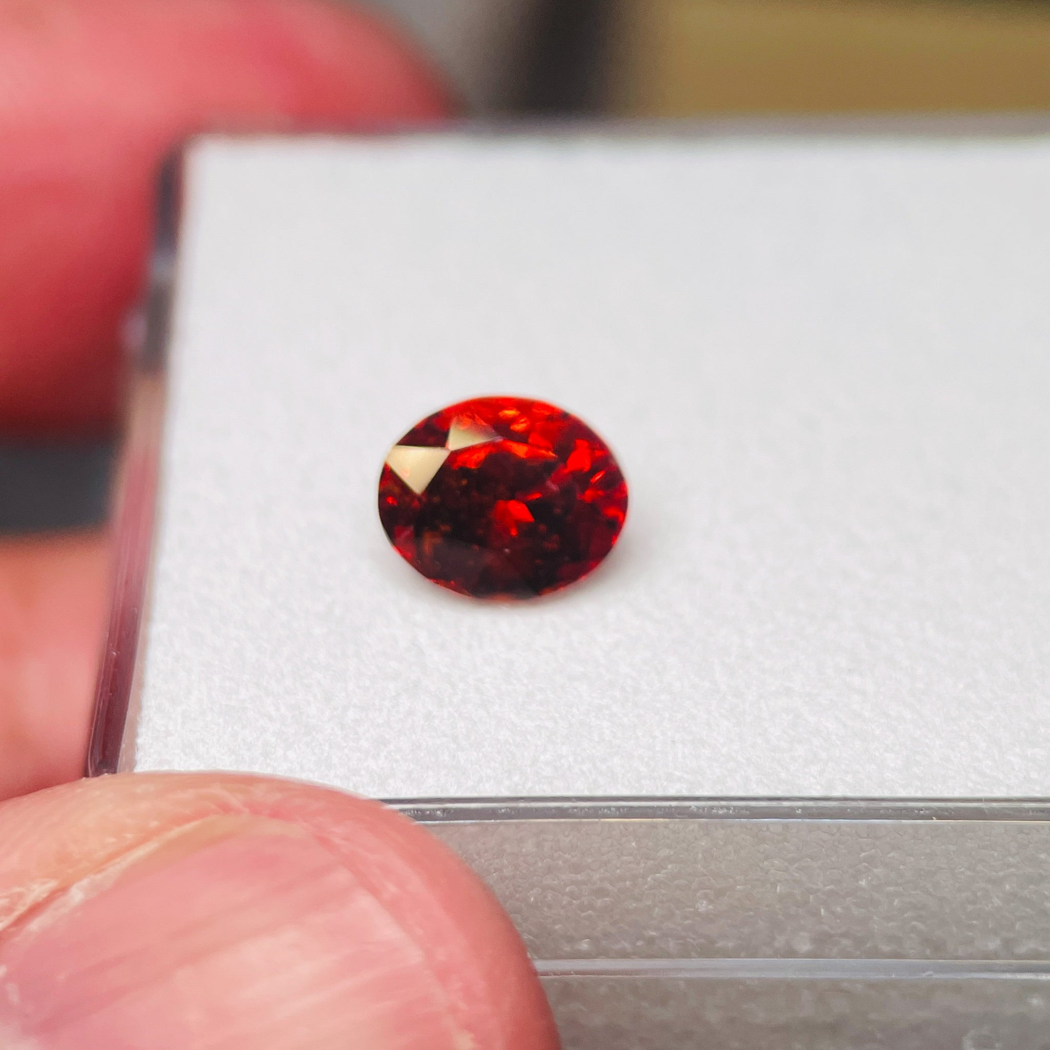 1.73Ct Orange Grossular Garnet Tanzania. Untreated Unheated