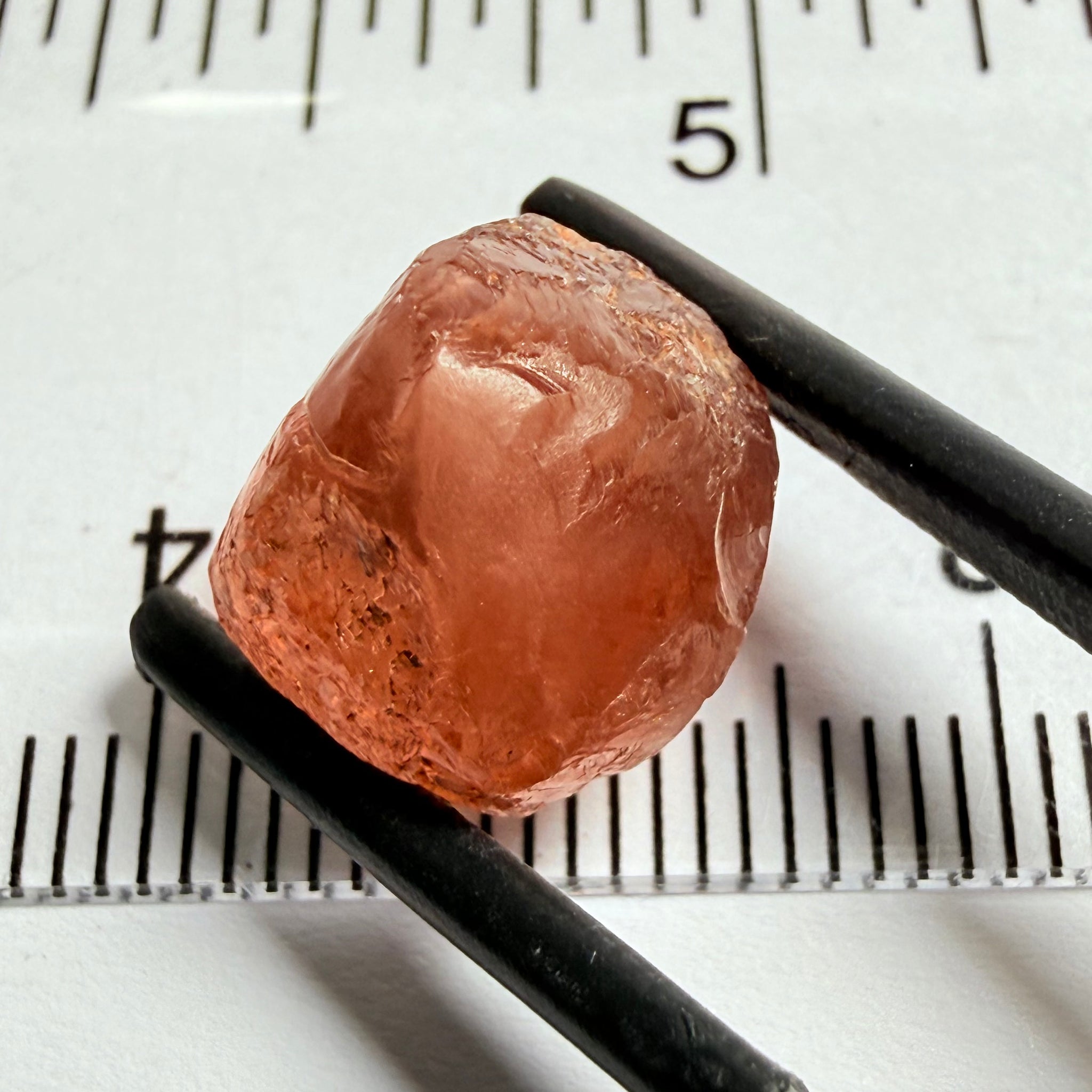 Malaya Garnet, 11.40ct, Umba Valley, Tanzania, Untreated Unheated, slight inclusions on the outer skin, will come off on disk while preforming and will take a couple of mm off the bottom, rest is slightly cloudyl