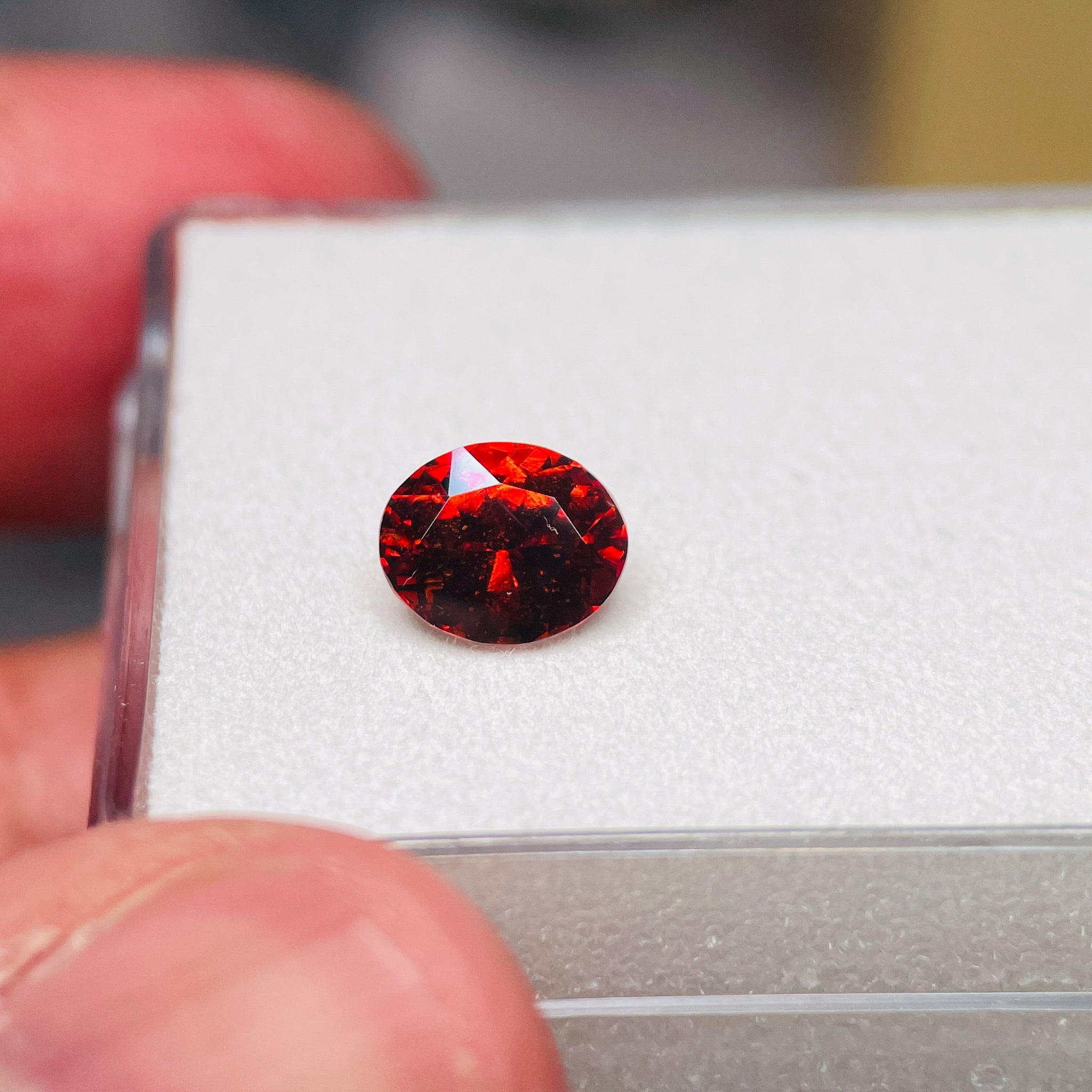 1.73Ct Orange Grossular Garnet Tanzania. Untreated Unheated